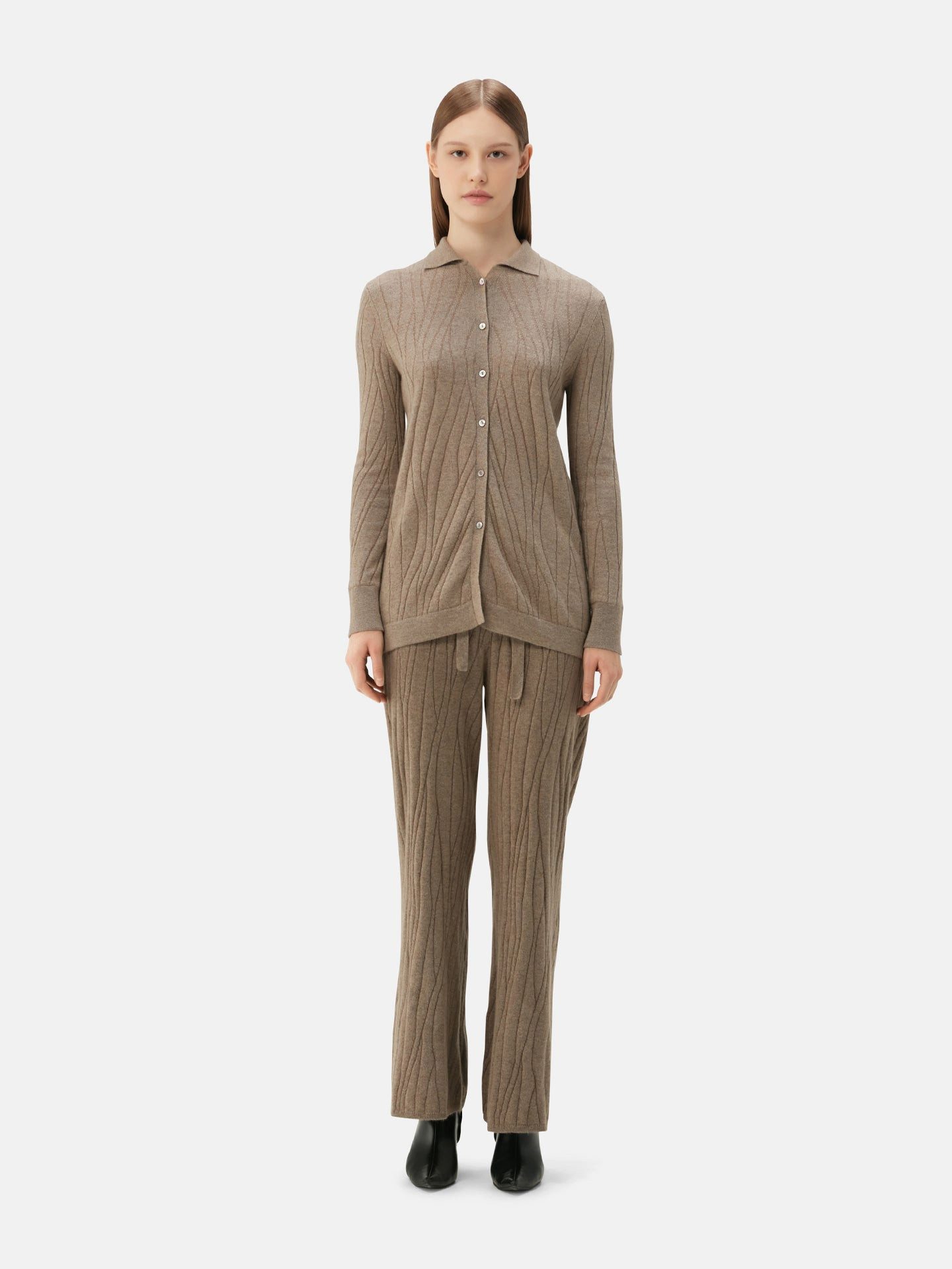 GOBI Cashmere Cardigan Naturfarbe Kaschmir Strickjacke