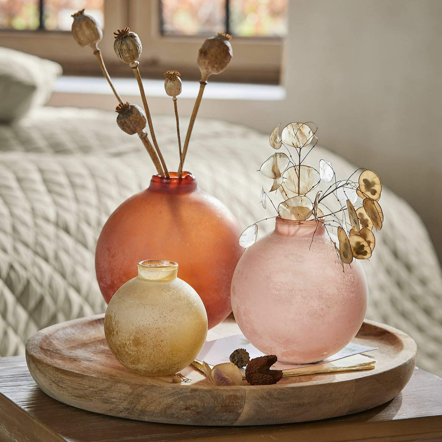 Mirabeau Tischvase Vase 3er Set Imbrianno bunt
