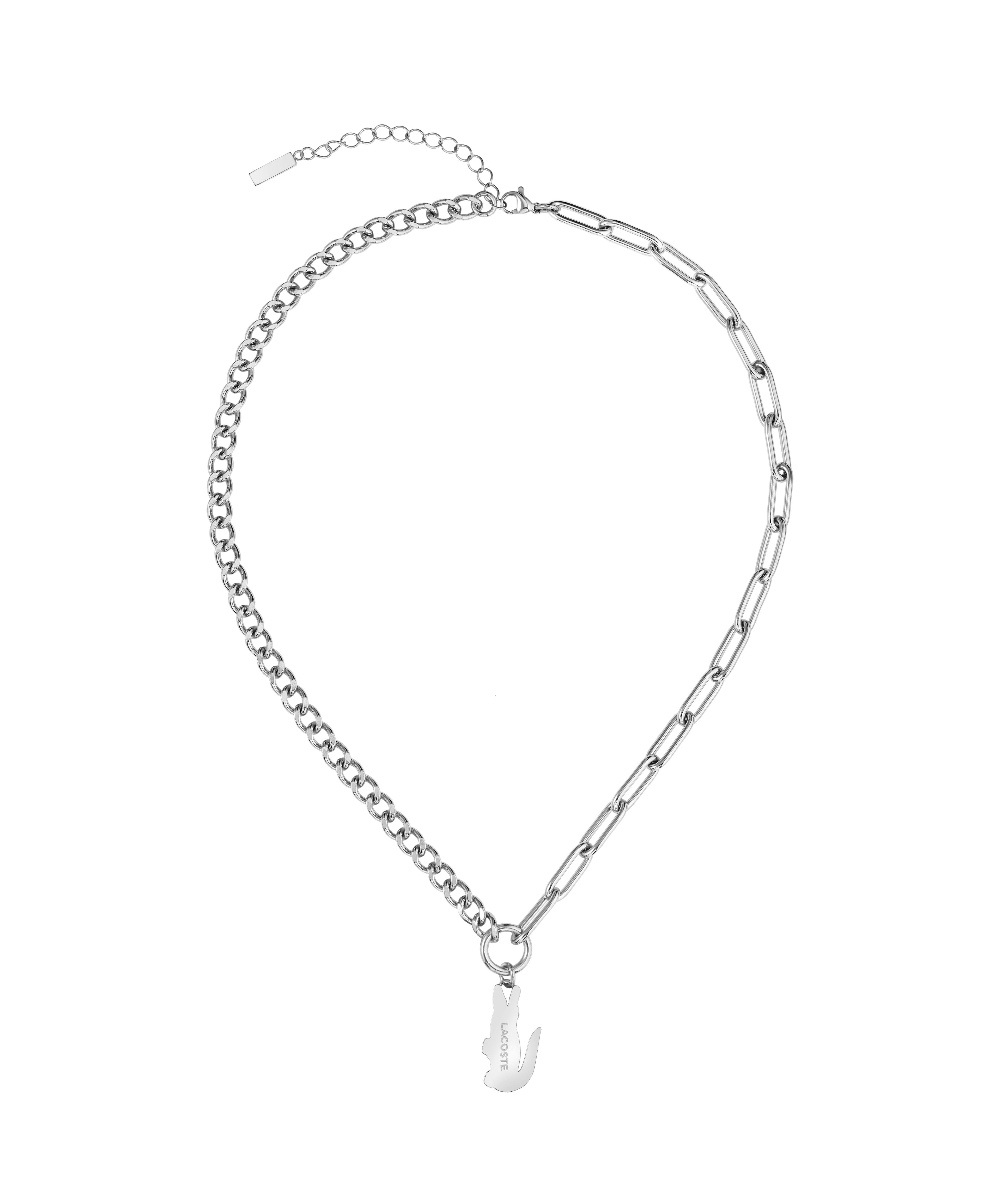 Lacoste Kette mit Anhänger CROCODILE, mit Preciosa Crystal