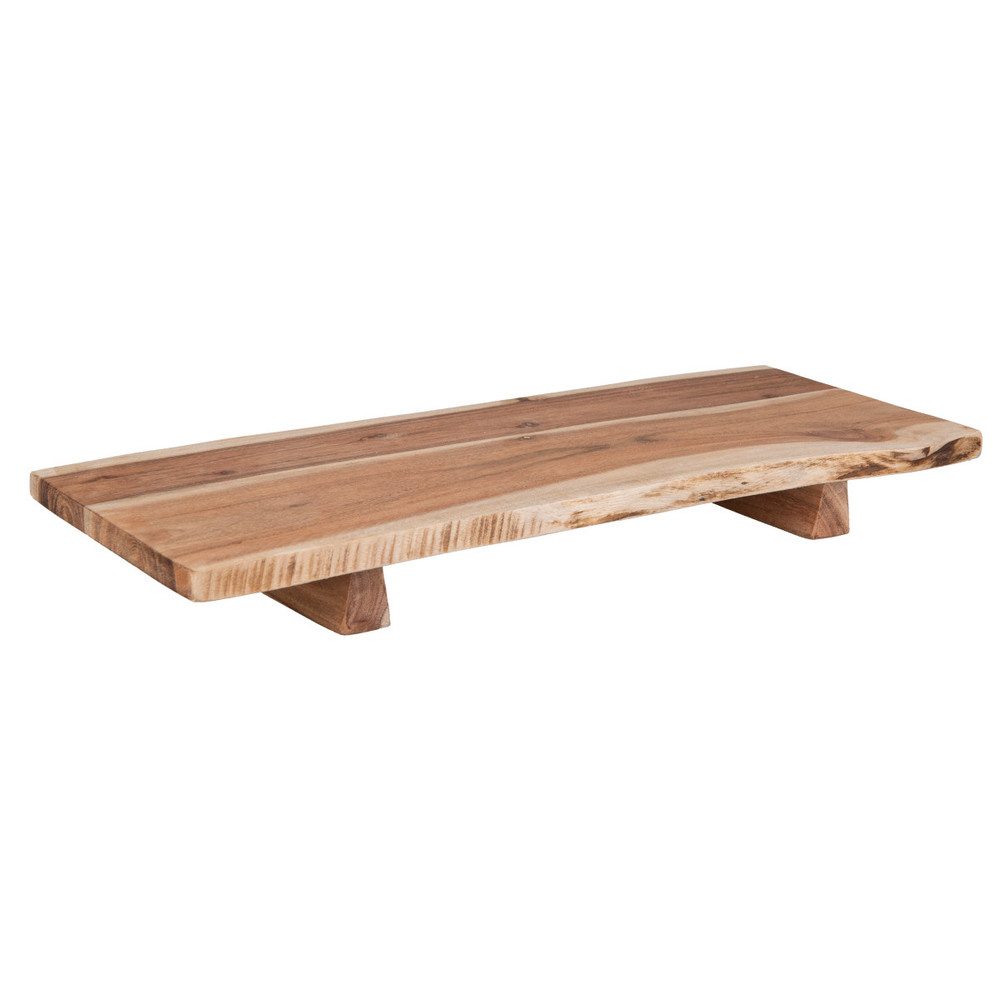 MICA Декоративная тарелка Deko-Holzbrett - braun - mit Standfüßen - ca. 50 x 20 x 5 cm