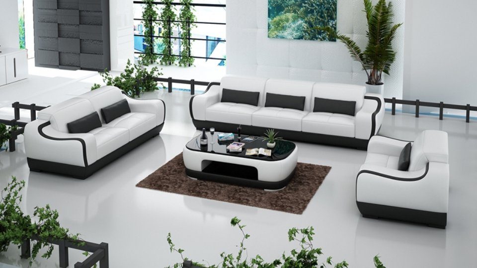 JVmoebel Sofa Moderne Wohnlandschaft 3+2+1 Set luxus Garnitur Neu, Made in Europe