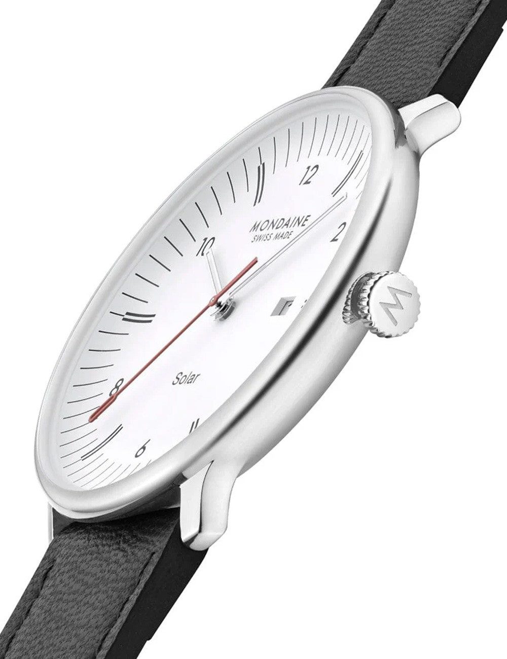MONDAINE Quarzuhr Mondaine MLE.41910.LBV Herrenuhr Doppio Solar 41mm 5ATM Mondaine MLE.41910.LBV Herrenuhr Doppio Solar 41mm 5ATM