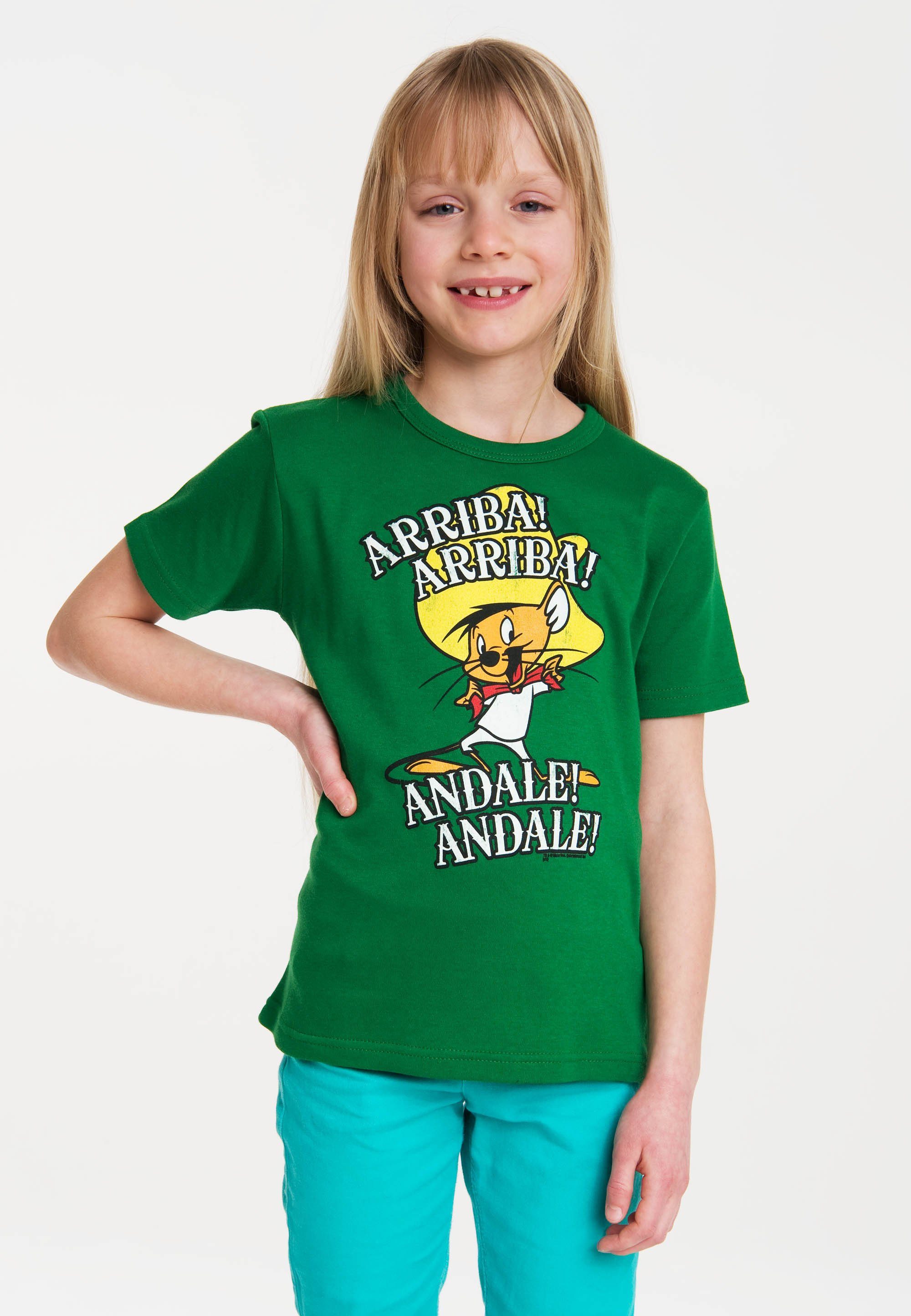 LOGOSHIRT T-Shirt Speedy Gonzales - Looney Tunes mit tollem Frontprint