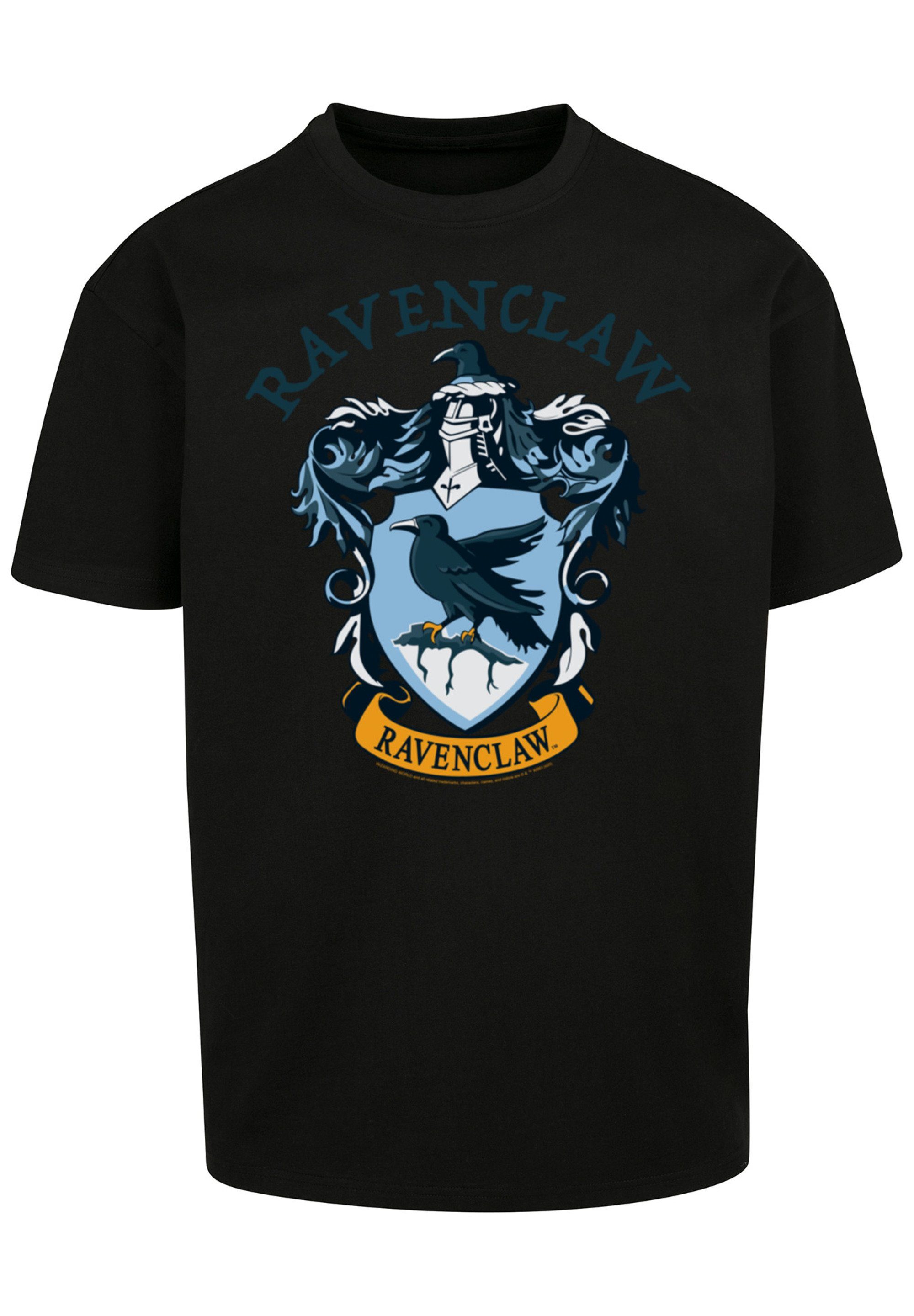 F4NT4STIC Kurzarmshirt Herren Harry Potter Ravenclaw Crest with Heavy Oversize Tee (1-tlg) black