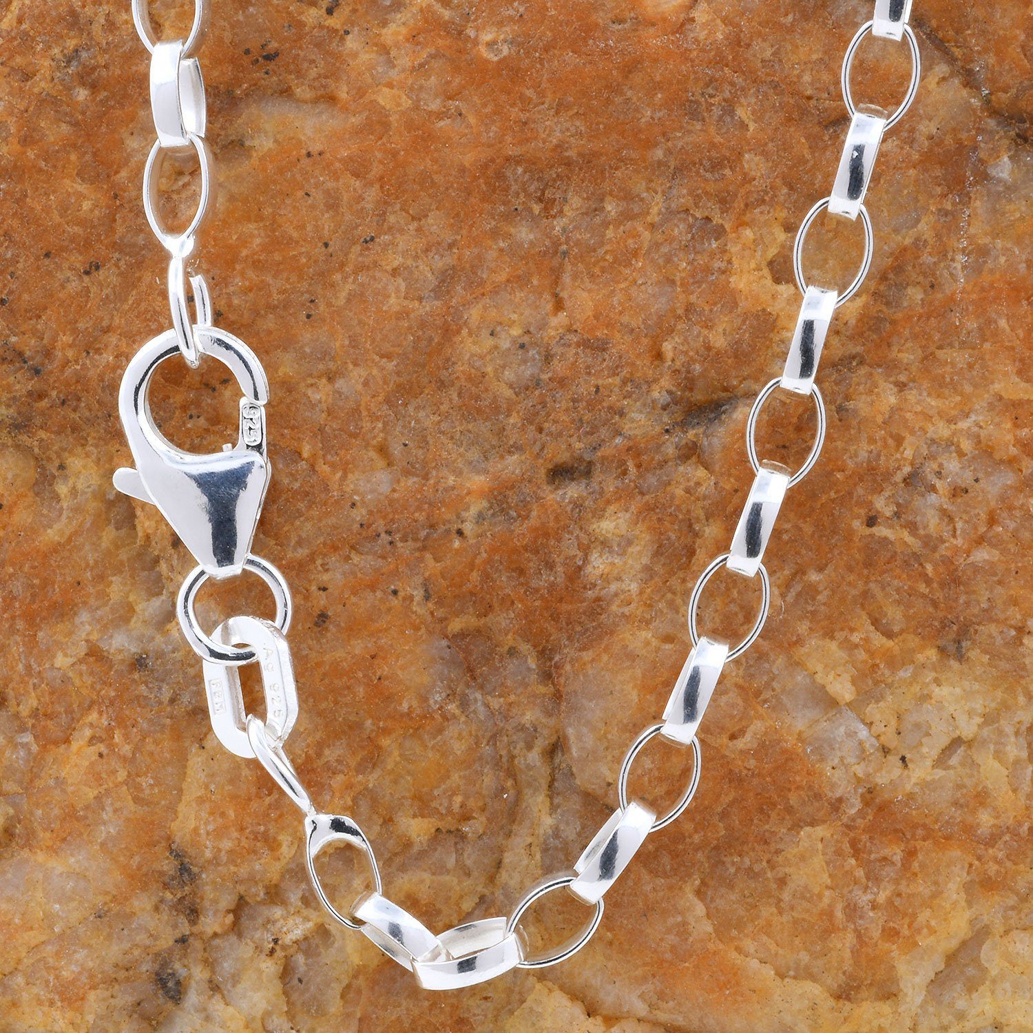 HOPLO Silberkette Silberkette Erbskette Länge 45cm - Breite 2,4mm - 925 Sil günstig online kaufen