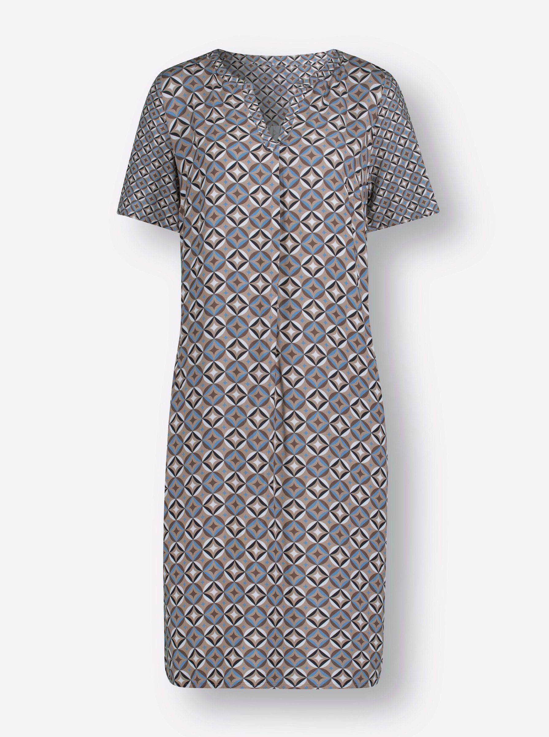 Witt Etuikleid Tunika-Kleid Kurzarm mit Alloverdruck, in Viskosequalität – Bild 4 von 4