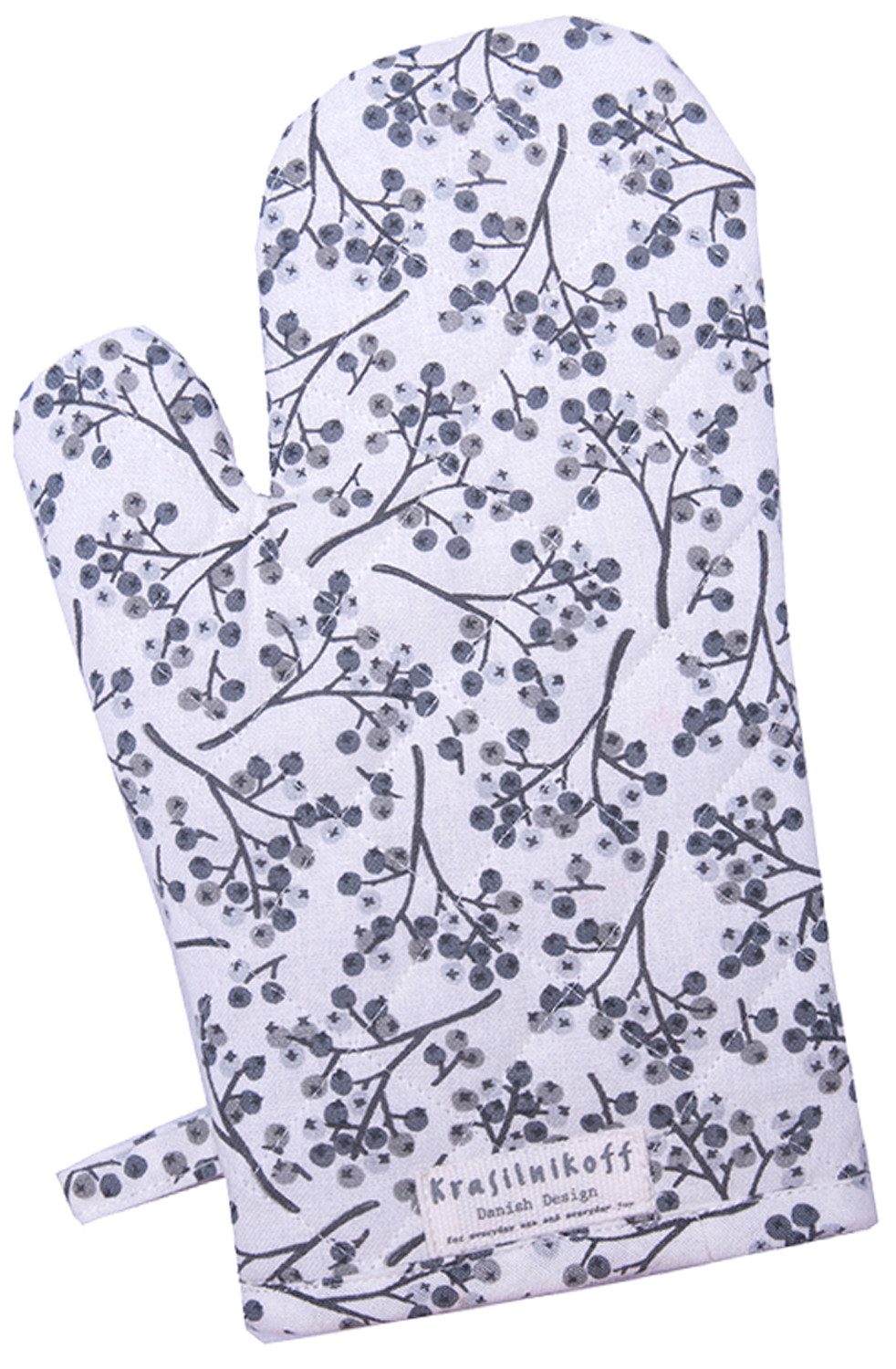 Krasilnikoff Topfhandschuhe Berries, (1-tlg., 1-teilig), Ofenhandschuh wattiert Größe: ca.18x30cm