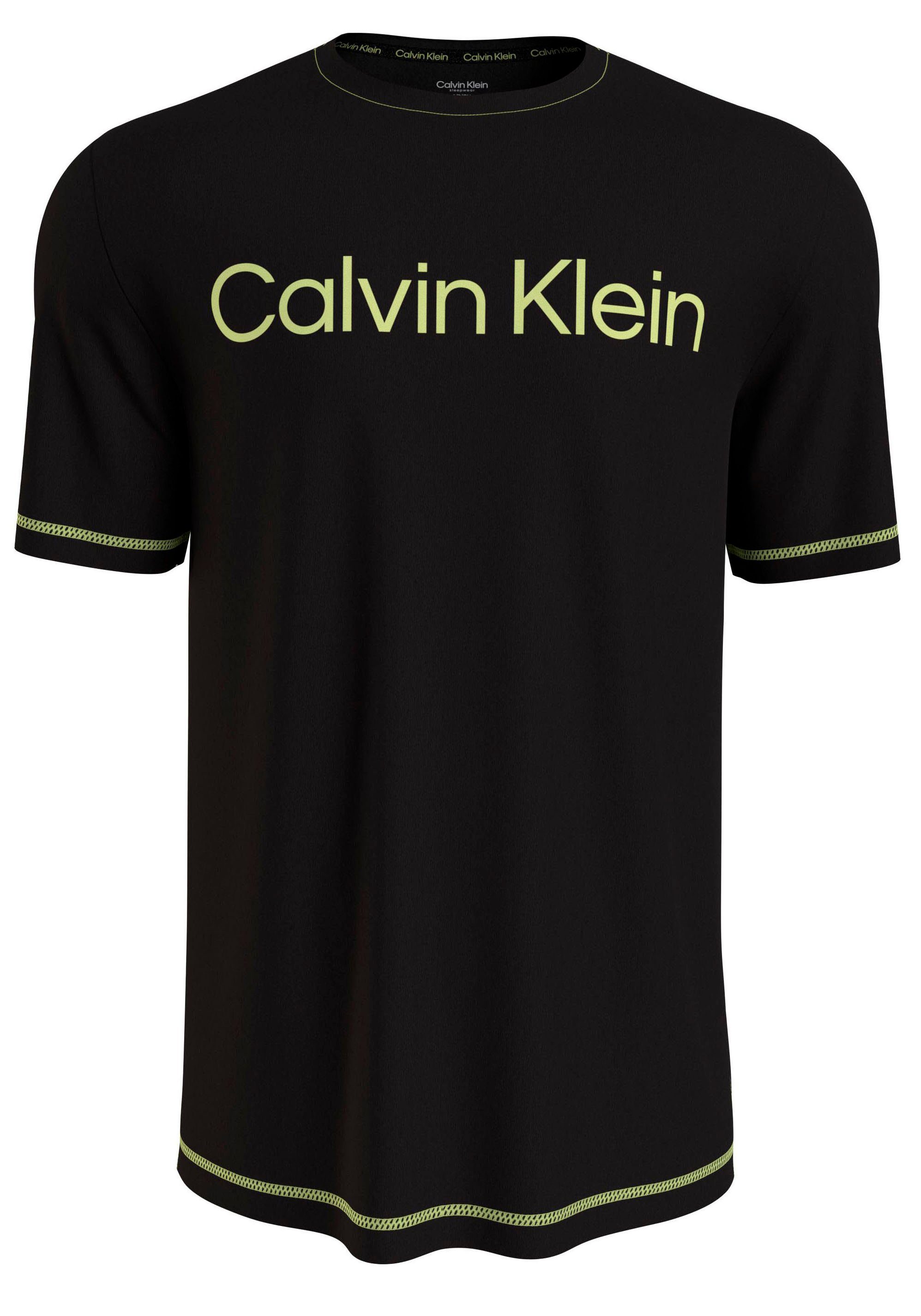 Calvin Klein Underwear T-Shirt S/S CREW NECK mit Logodruck auf der Brust,  Single Jersey aus elastischer Baumwollmischung
