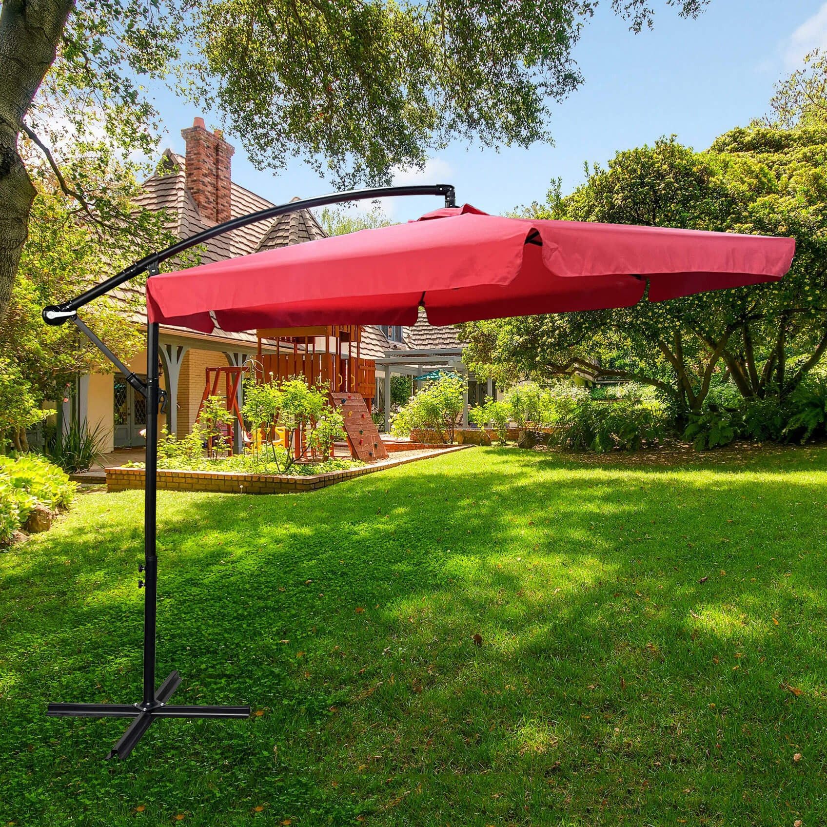 Raumhirsch Furniture Sonnensegel Ampelschirm, Gartenschirm mit UV-Schutz, Sonnenschirm, (pflegeleicht & langlebig), (verschiedene Farben - Maße: 300x300cm)