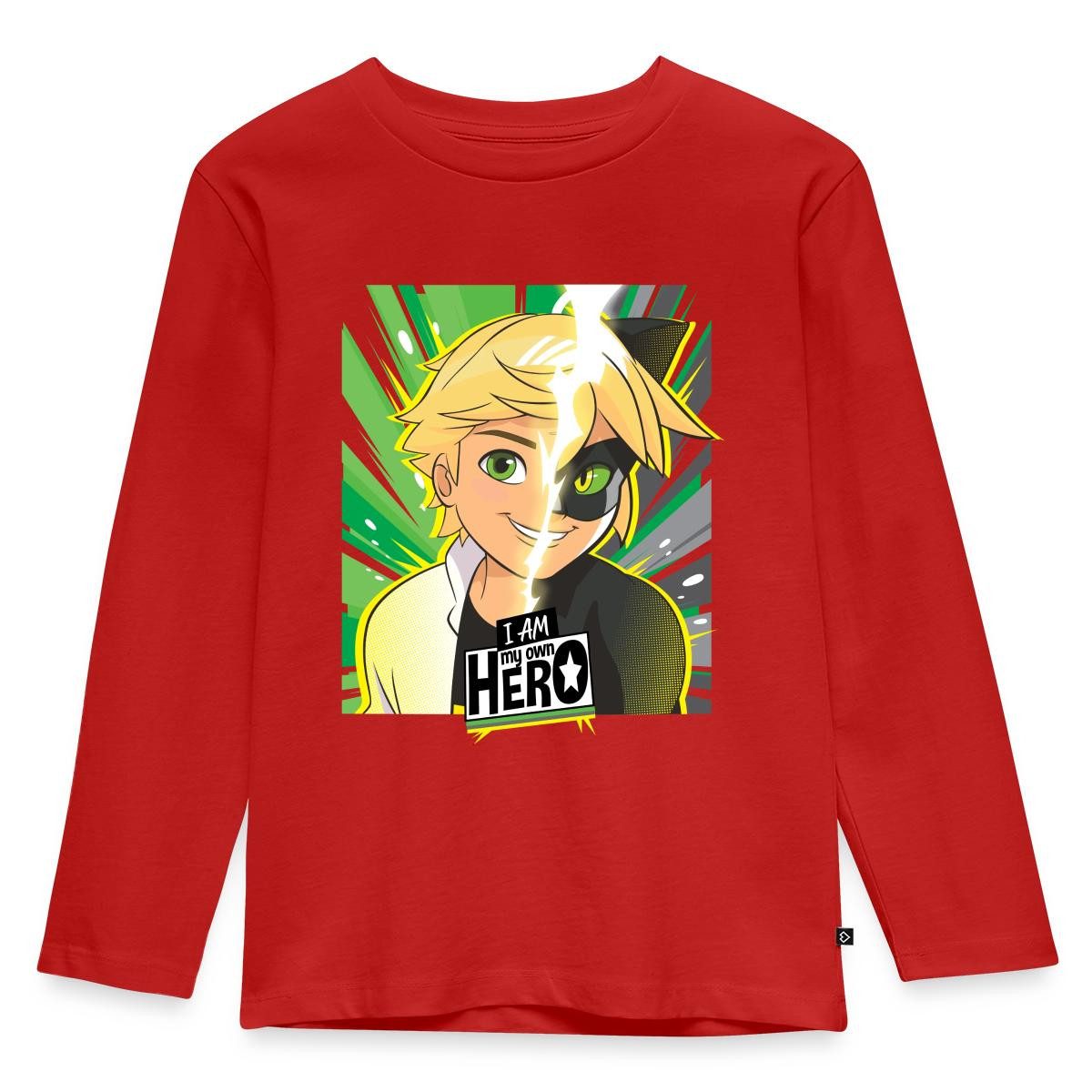 T-Shirt Miraculous I Am My Own Hero Adrien Cat Noir Kinder Premium Langarmshir