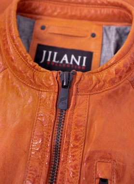 Jilani Lederjacke Keno Echtleder Herren Lederjacke Lammnappa orange antik