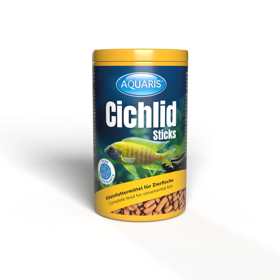 Bellfor Aquarium Fischfutter - AQUARIS Cichlid Sticks - 1 L, für: Fische