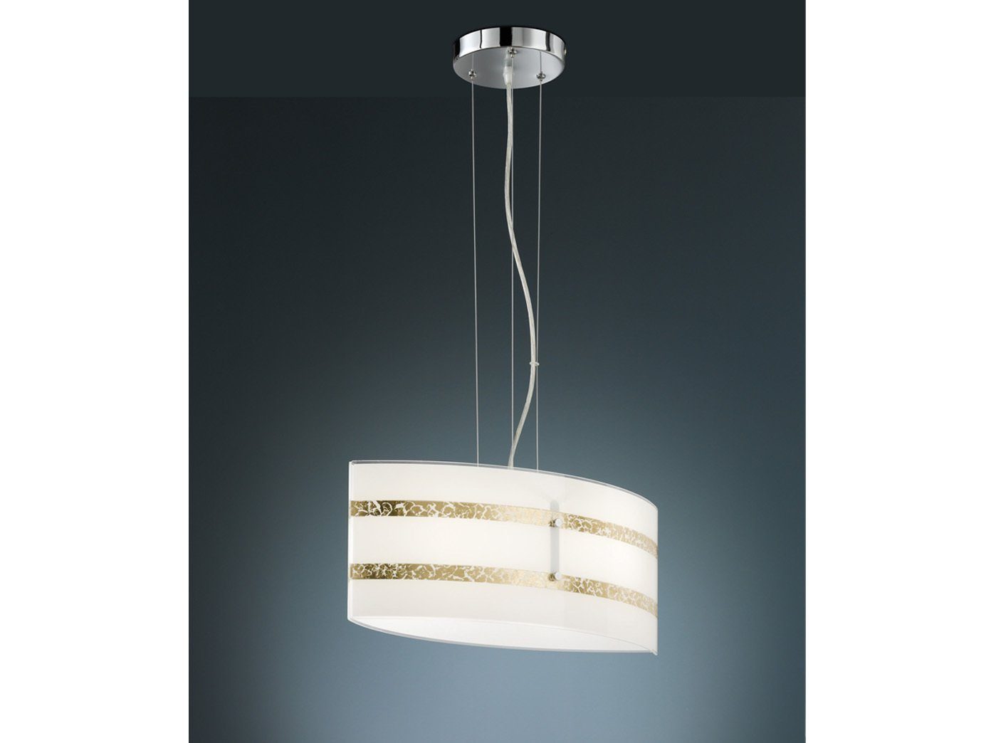 LED Decken Pendel Leuchte silber Wohn Zimmer Switch Dimmer Design Hänge Lampe 