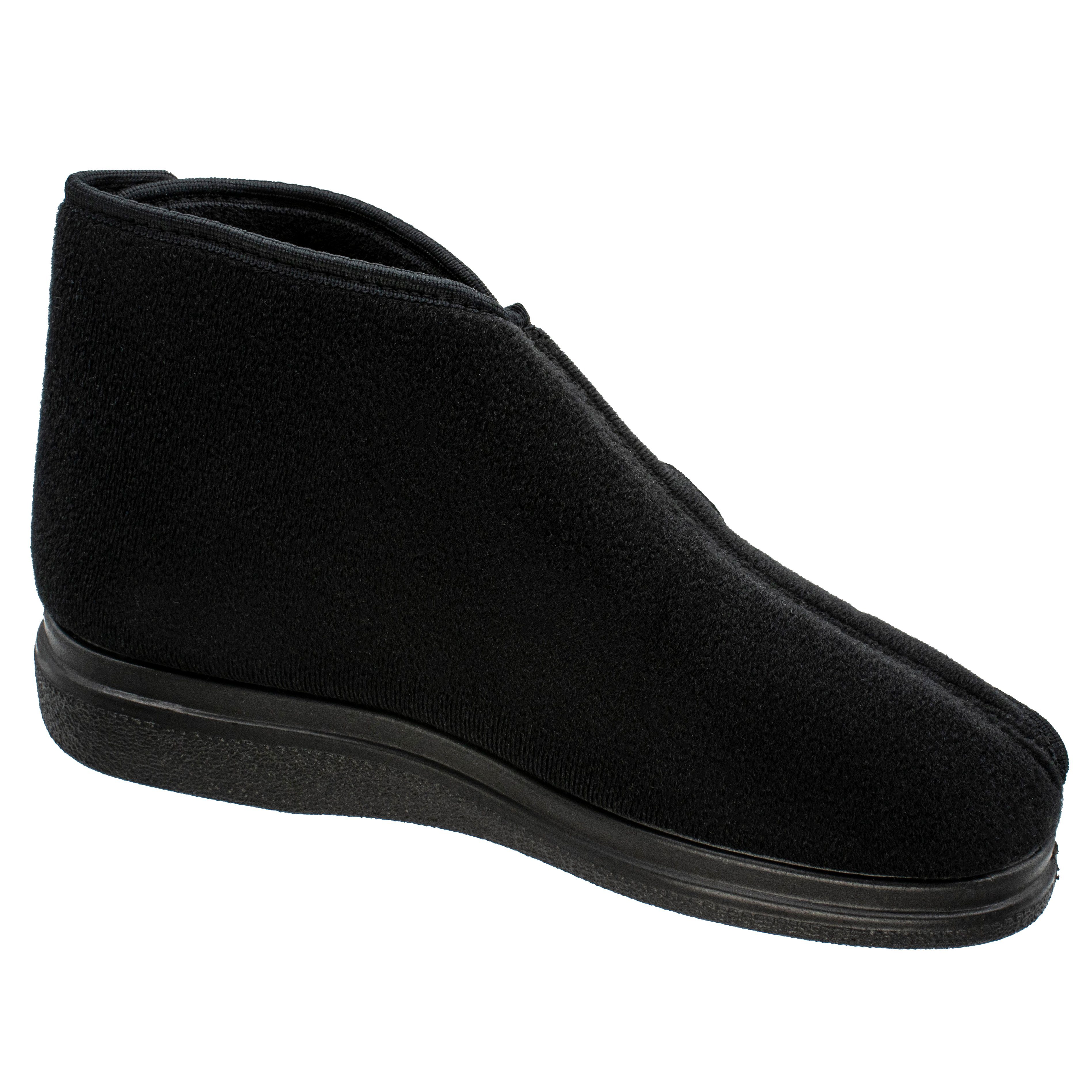 Fischer-Markenschuh Ortho Hausschuh 3 Klettverschlüsse, Weite K, Frotteefutter