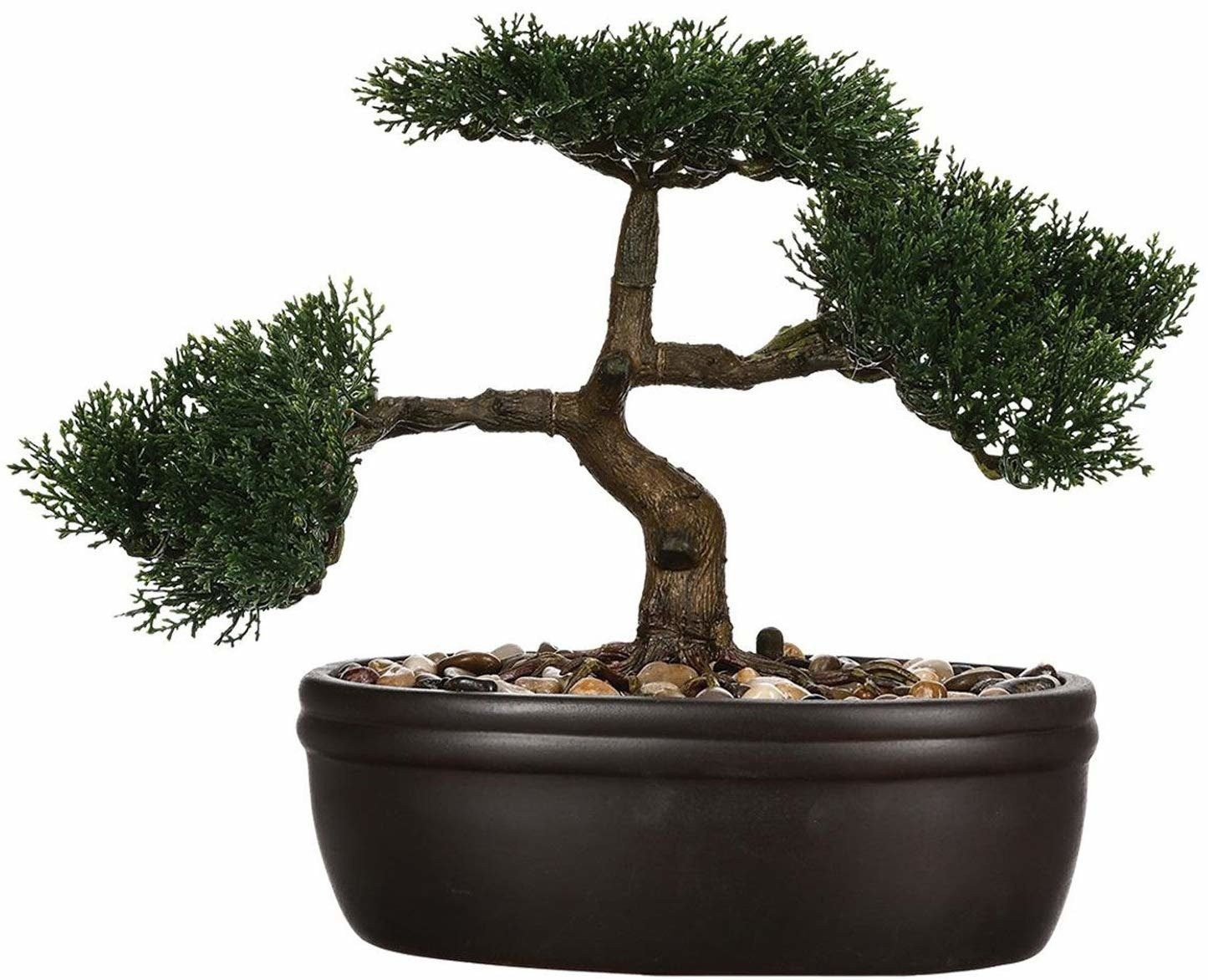 Kunstpflanze Bonsai Pot Ceramique H.23cm - Atmosphera Zimmerpflanze, Atmosphera Créateur d'intérieur, Höhe 23 cm
