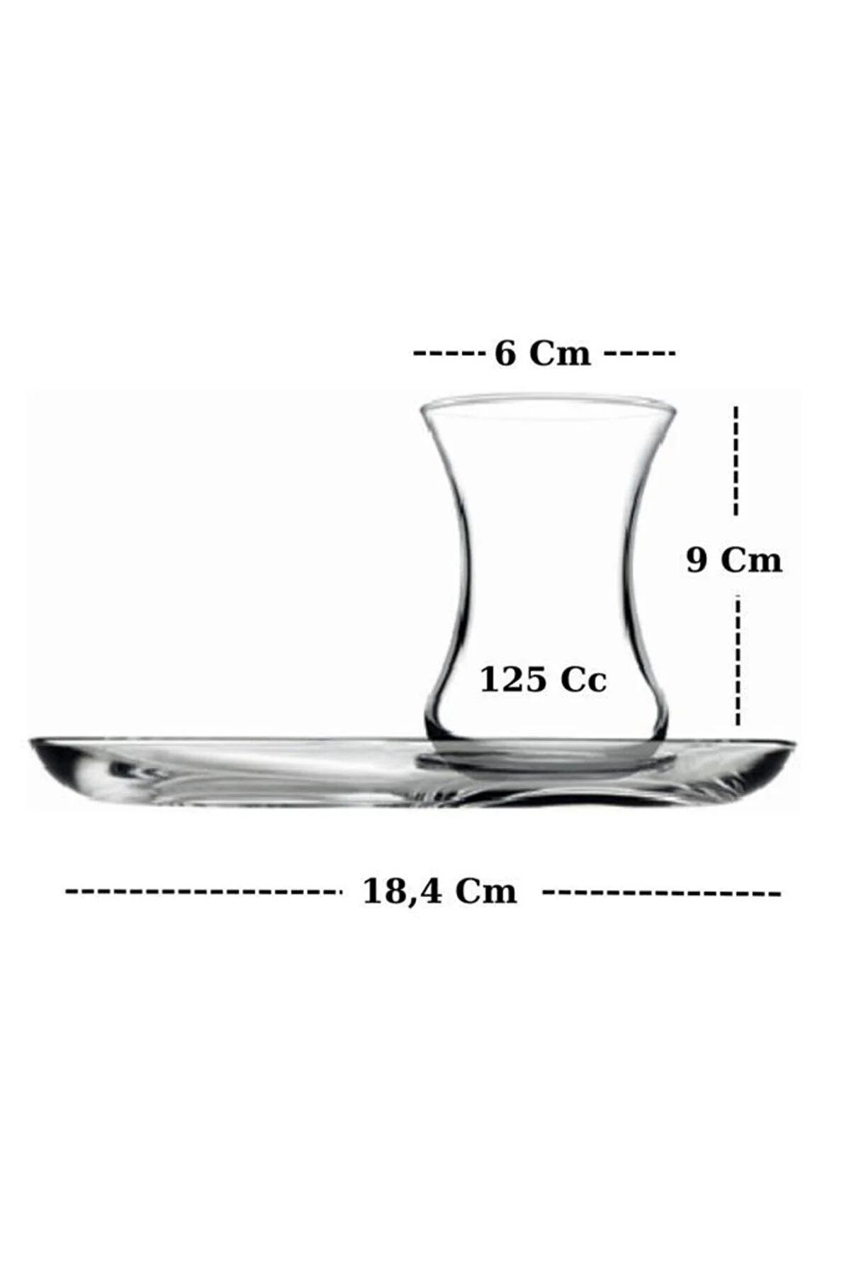 Pasabahce Teeservice Teeglas 4er 2x 2x UntertasseTeeglas 125ml + (4-tlg) set transparent