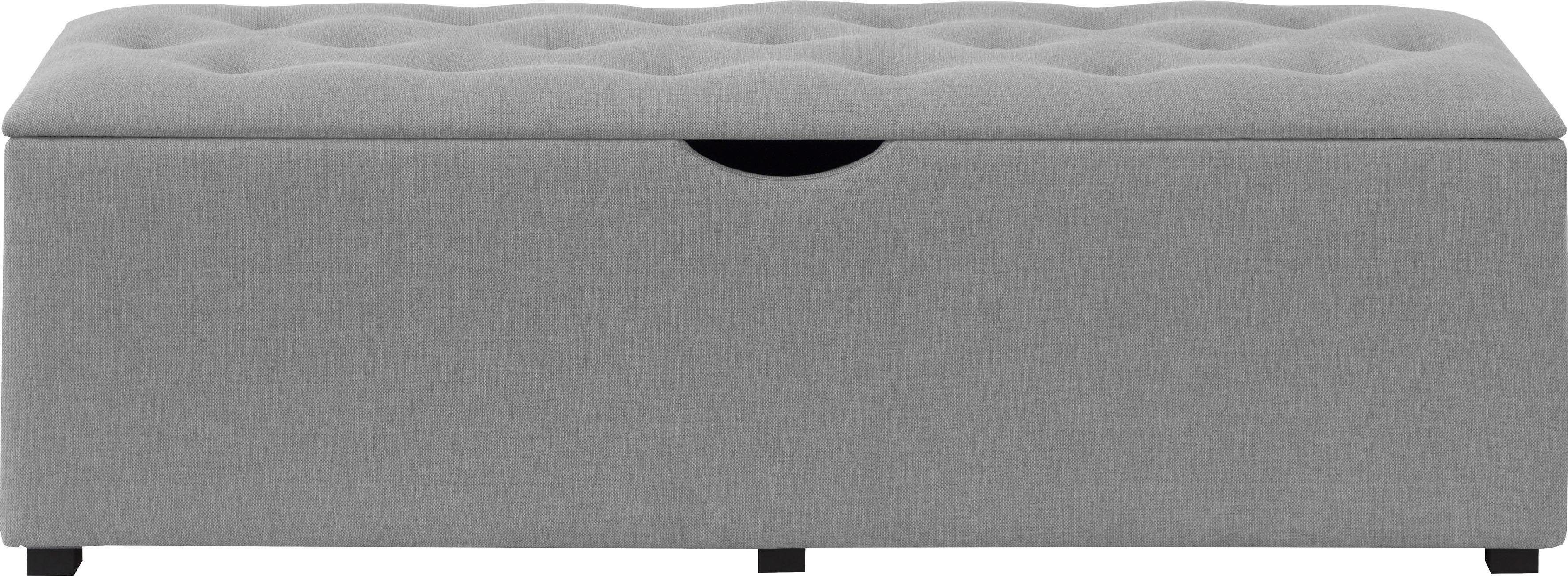 Home affaire Hockerbank Knobbed, Hockerbank mit Stauraum, Breite 120 cm und 160 cm