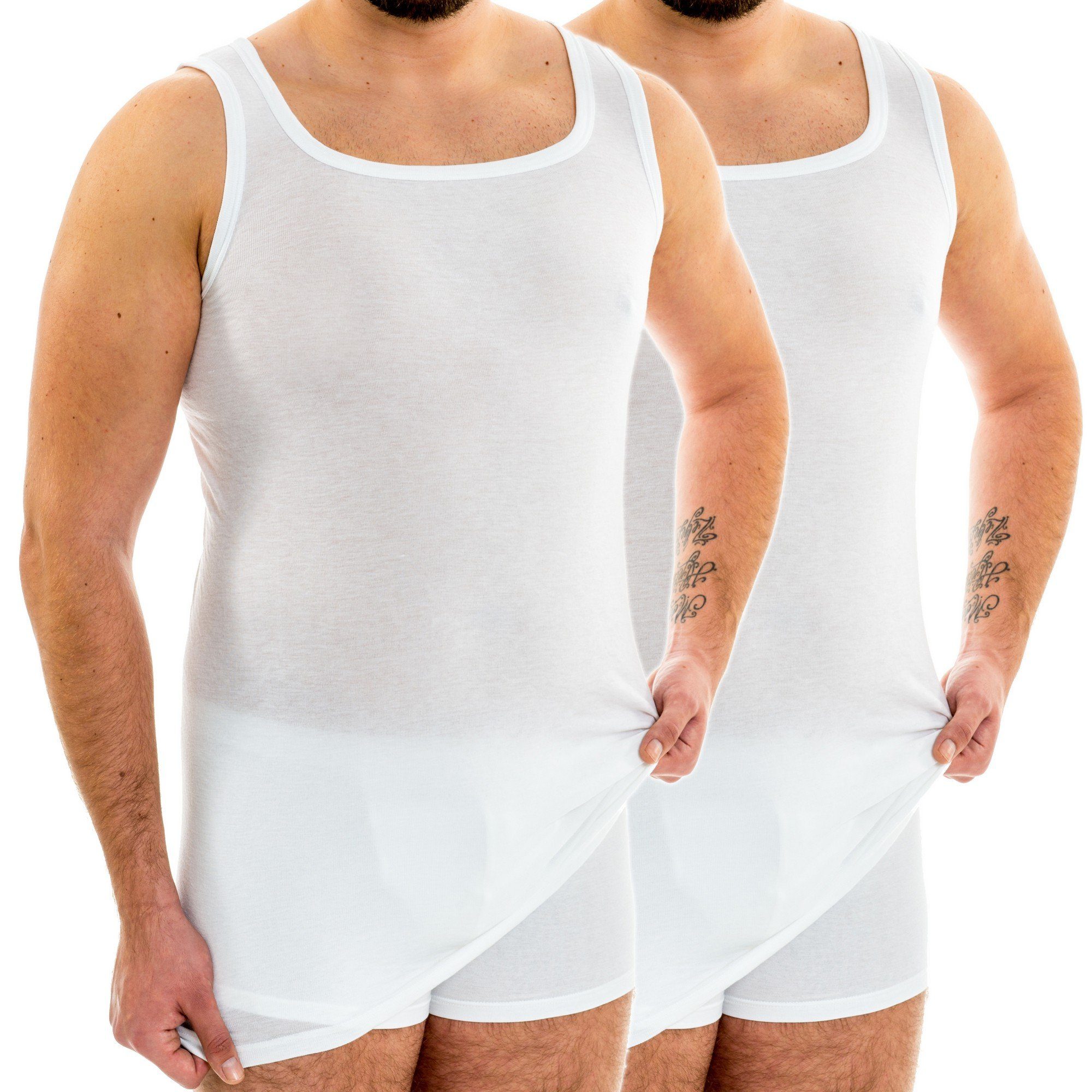 HERMKO Achselhemd 63027 2er Pack Herren Funktionsunterhemd extralang günstig online kaufen