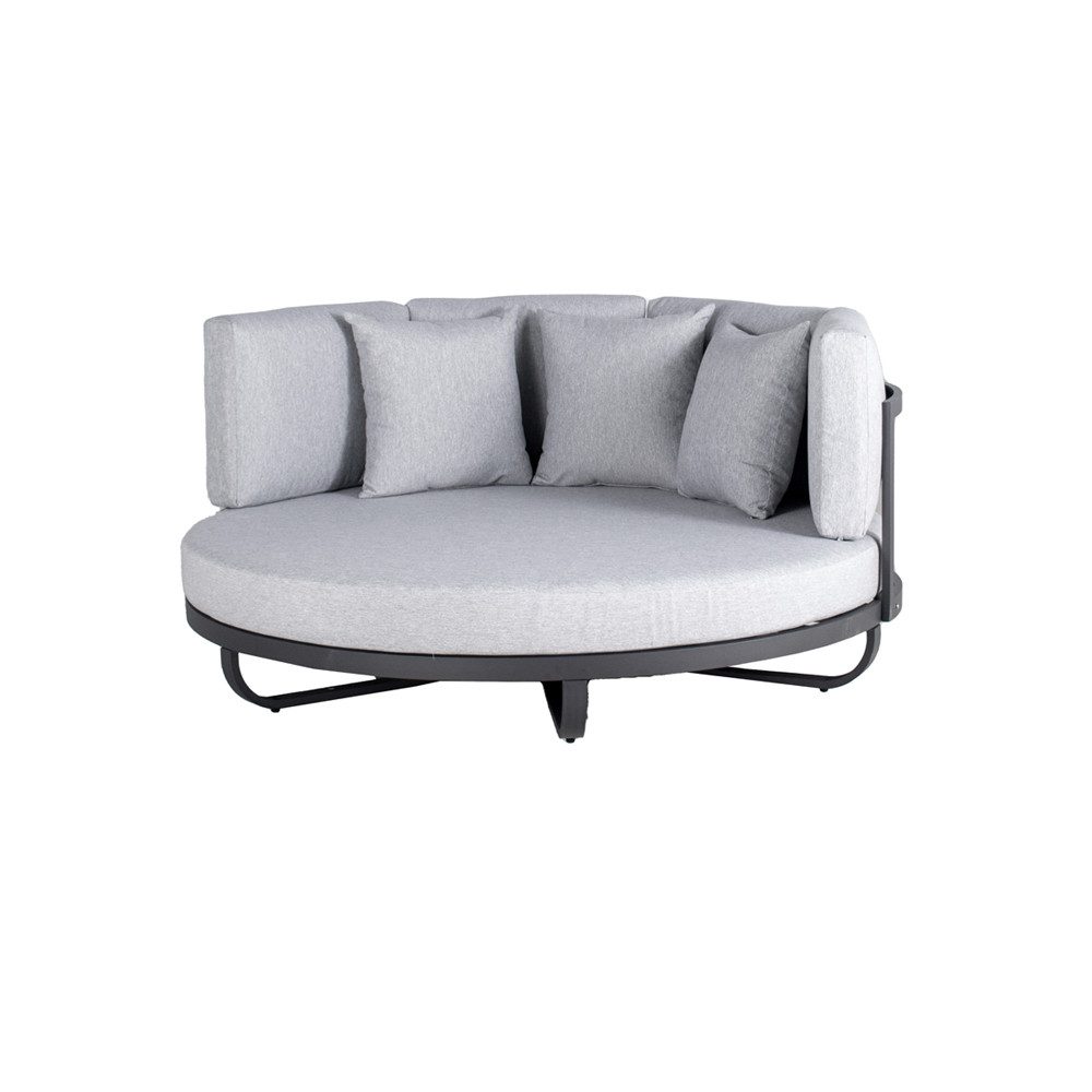 HOME DELUXE Gartenliege Daybed Outdoor FLORIDA - 170 cm, 3 St., Aluminium, Gartenliege, Sonnenliege, Sonneninsel