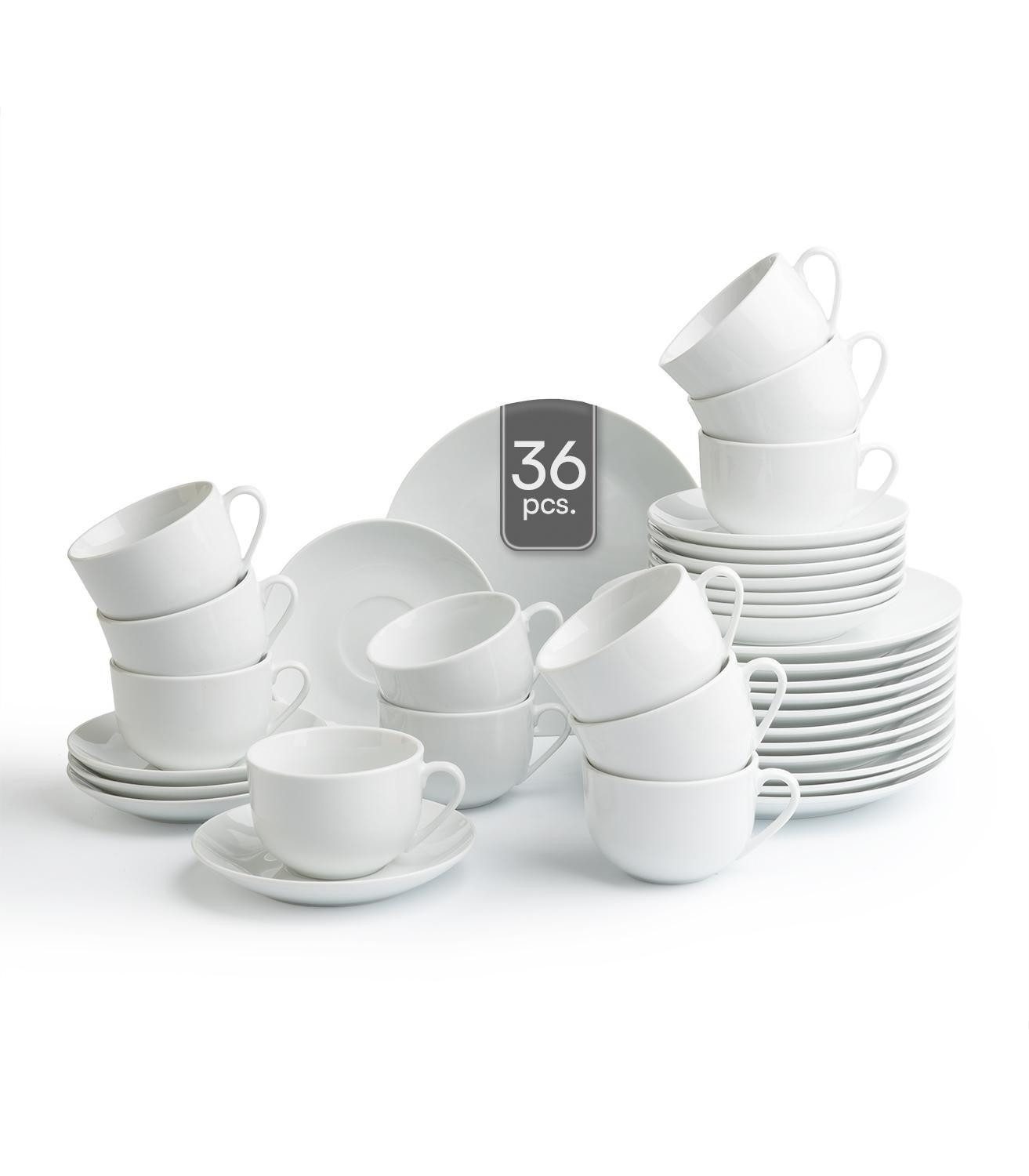 Kaffeeservice 36-tlg. VIOLA, Weiß, Porzellan