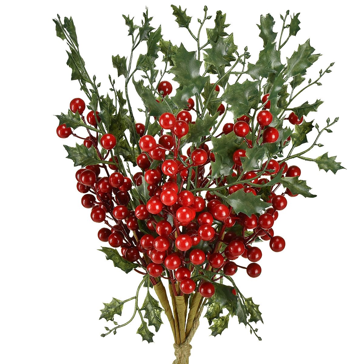 Winterliche Kunstpflanze Weihnachtsdeko Kunst Ilex Stechpalme günstig online kaufen