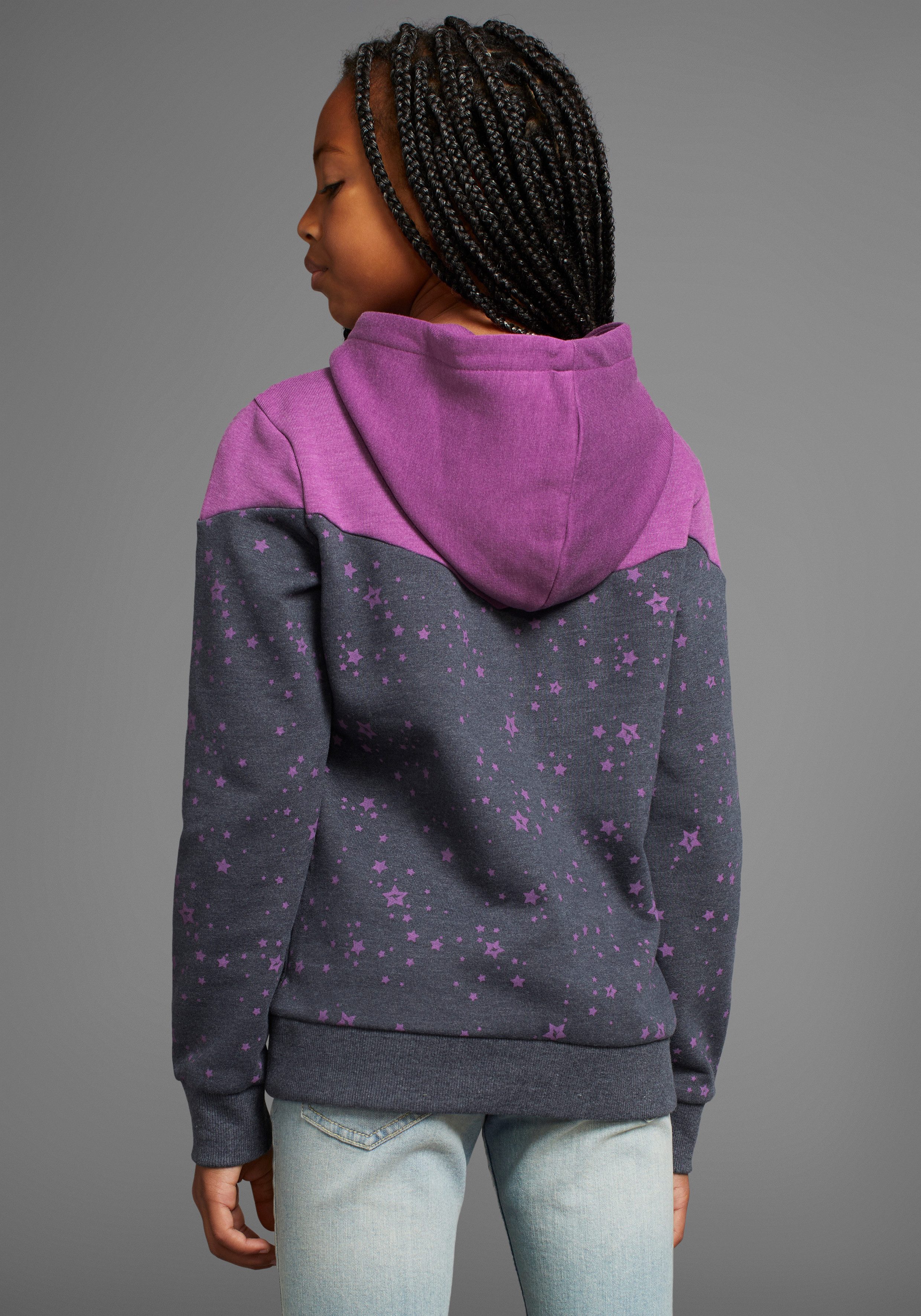 KangaROOS Kapuzensweatshirt mit süßem allover Druck, Hoodie für Mädchen – Bild 2 von 5