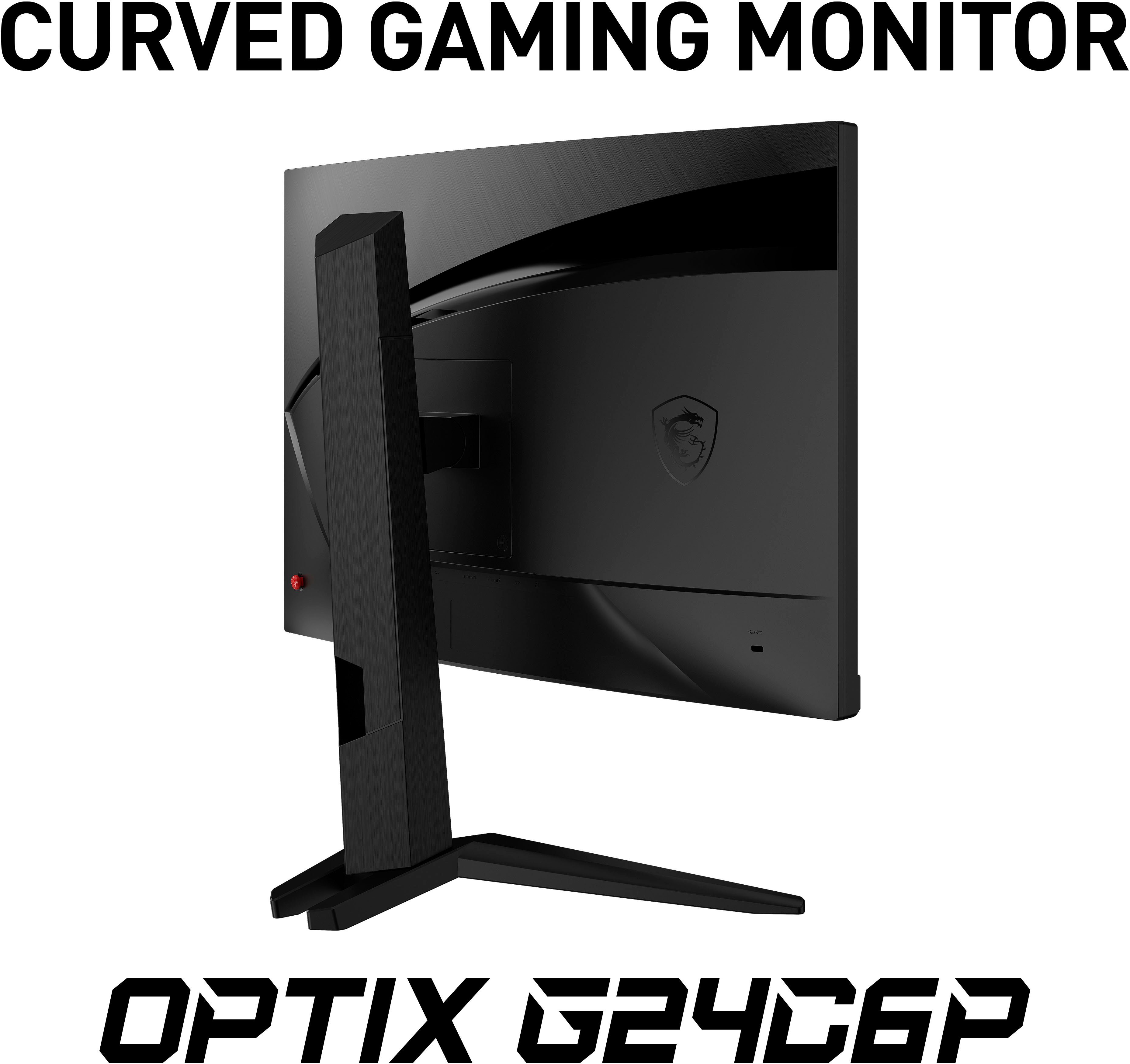 MSI Optix Curved-Gaming-LED-Monitor 1 px, 1080 x Reaktionszeit, Herstellergarantie) Full 1920 (60 höhenverstellbar, LCD, 3 144 HD, G24C6P cm/24 Hz, ms ", Jahre VA
