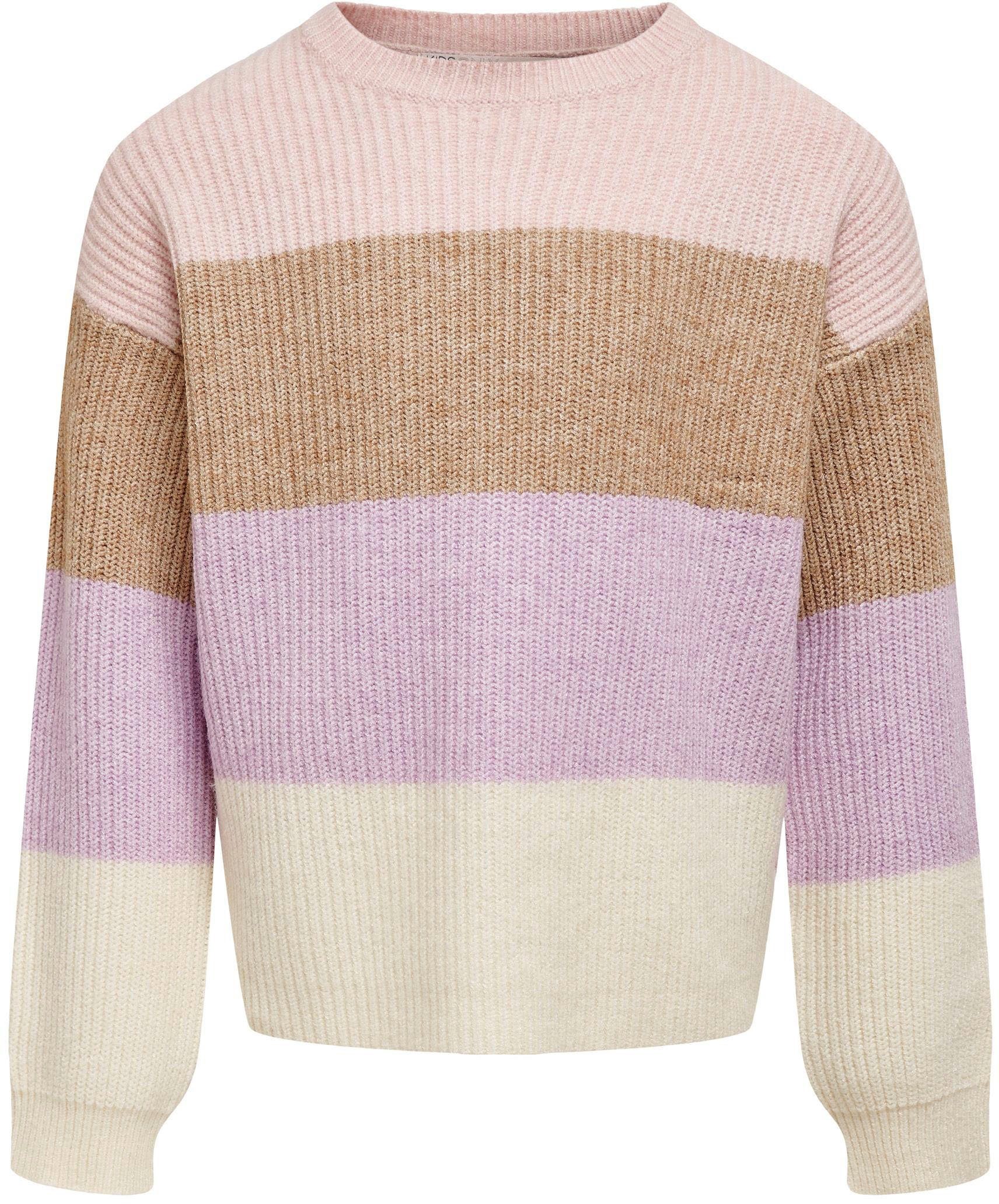 sepia KOGSANDY STRIPE PULLOVER ONLY rose L/S KIDS Strickpullover