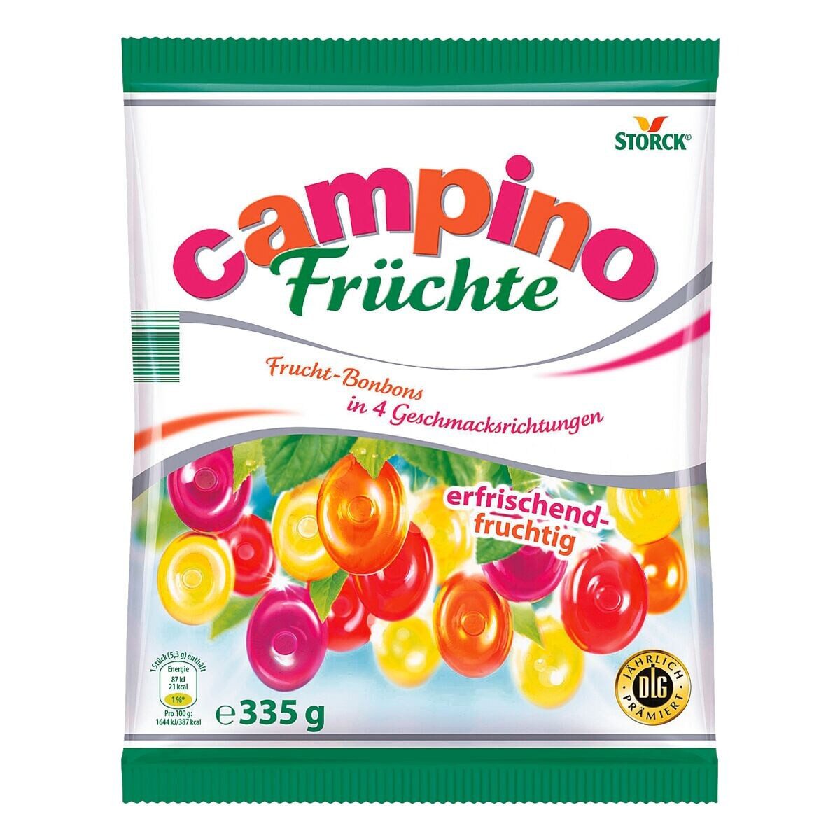 STORCK Süßigkeit campino Früchte, Fruchtbonbons, 335 g