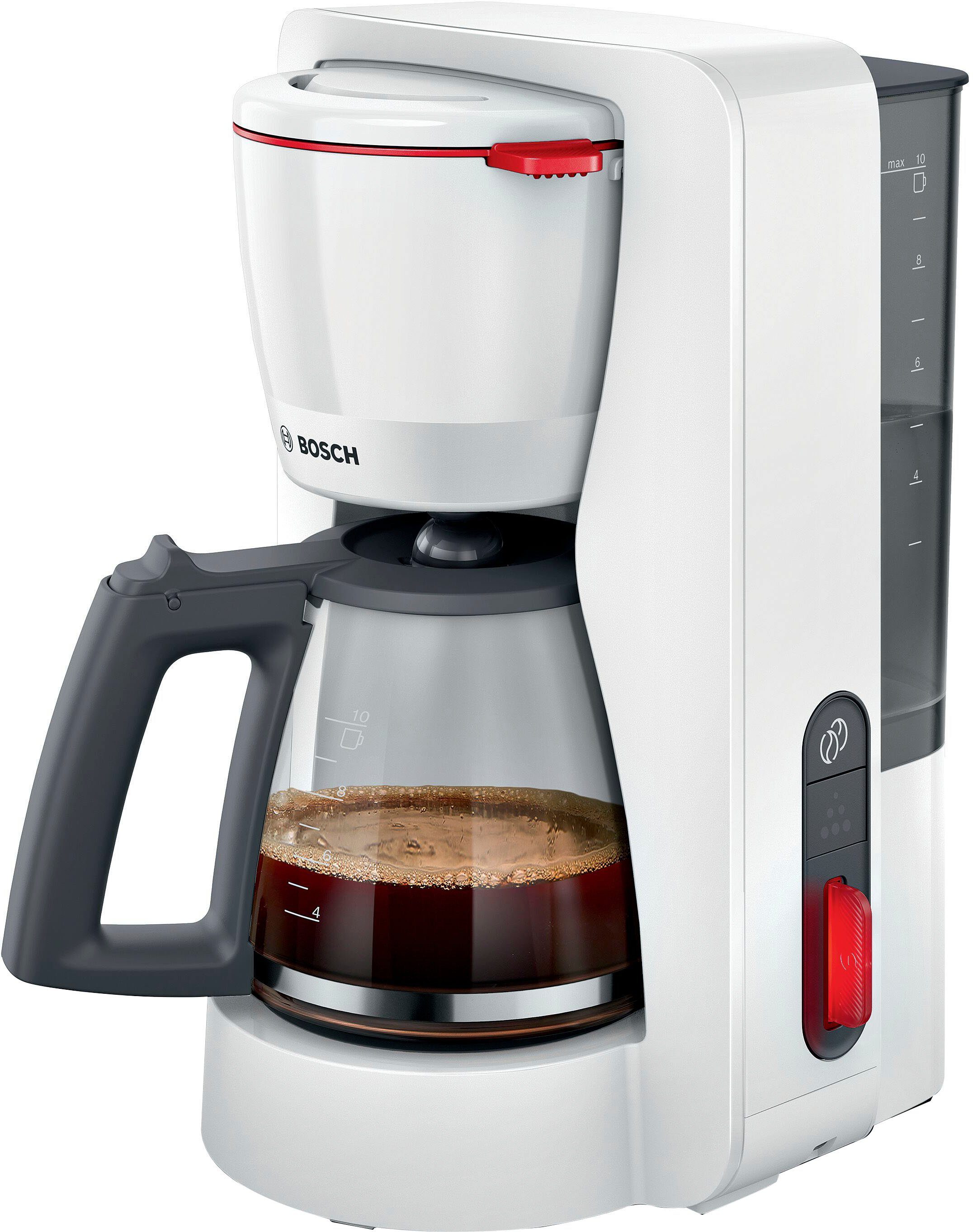 BOSCH Filterkaffeemaschine MyMoment TKA3M131, 1,25l Kaffeekanne, Papierfilter 1x4, 60min Warmhaltefunktion, Aroma intense, Entkalkungsprogramm, 1200 W