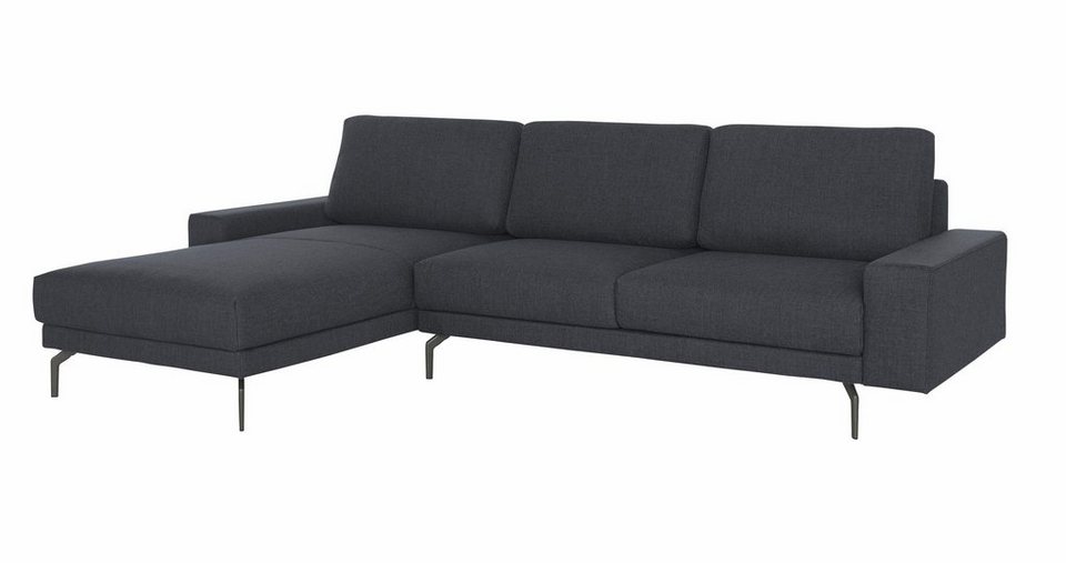 hülsta sofa Ecksofa hs.450, Armlehne breit und niedrig, Alugussfüße in  umbragrau, Breite 294 cm