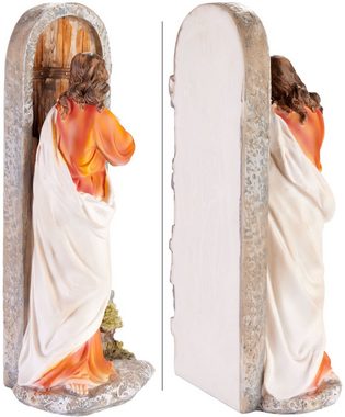 BRUBAKER Weihnachtsfigur Jesus Christus klopft an der Tür - 30 cm Weihnachtsdekoration (mit handbemalter Figur aus Polyresin, 1 St), Abendmahlszene Weihnachtsfigur - Tischdekoration