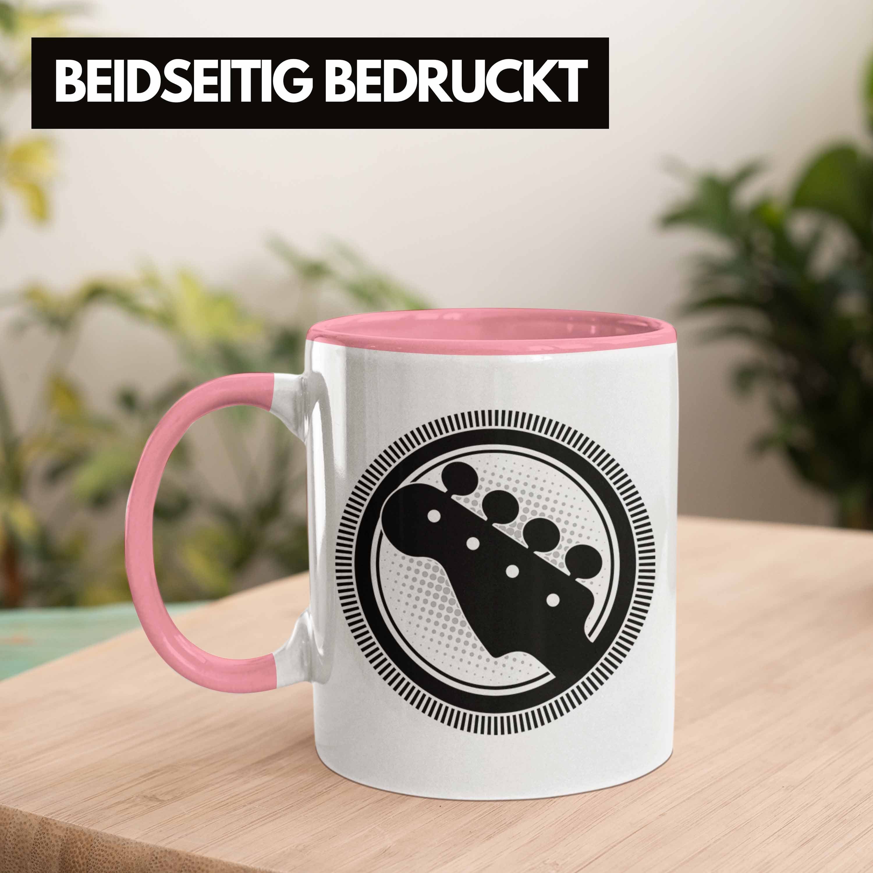 Rosa Geschenkidee Trendation Tasse Gitarrenspieler Tasse Kaffee-Bech Spruch Geschenk Gitarre