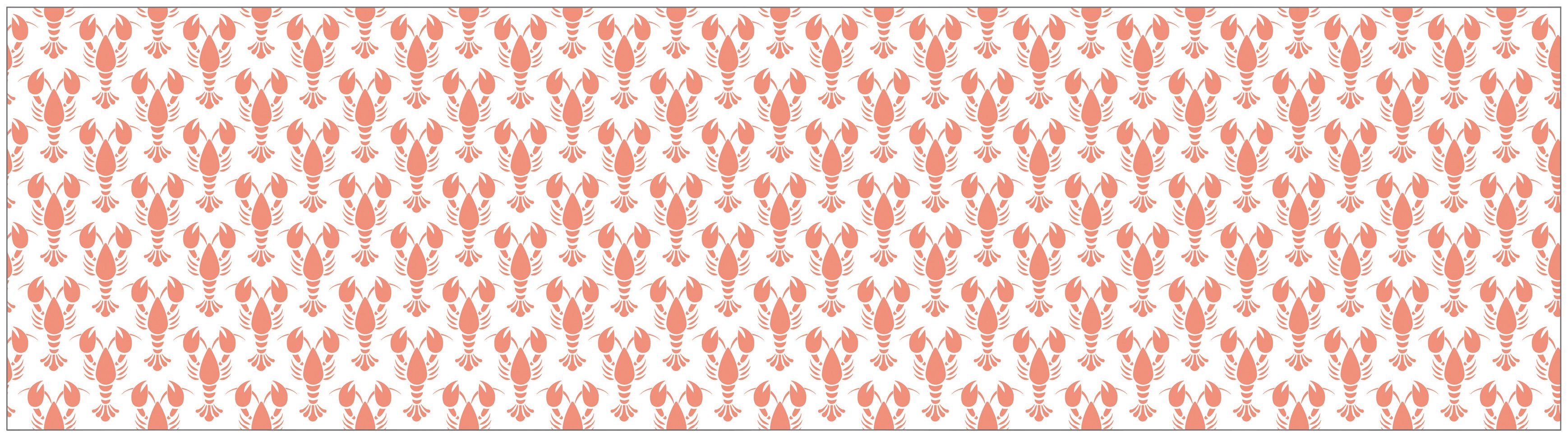 MySpotti Küchenrückwand fixy Lobster Patern, selbstklebende und flexible Küchenrückwand-Folie rot