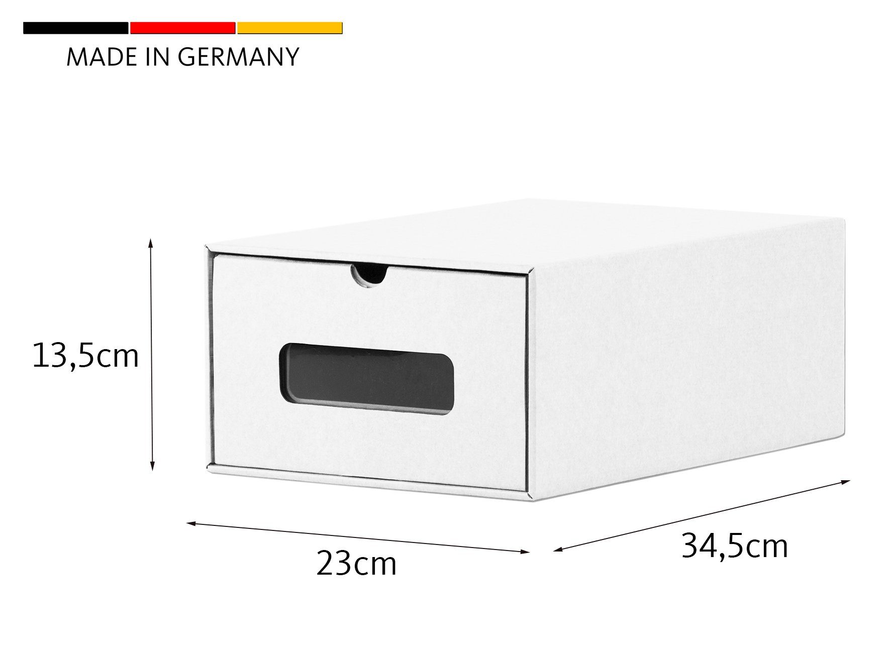 BigDean Schuhbox 20 Boxen stapelbar mit Sichtfenster & Schublade Schuhe Spielzeug etc. (Set, 20 St., Schuhbox), Bemalbar, Dekorierbar, Stapelbar – Bild 5 von 5