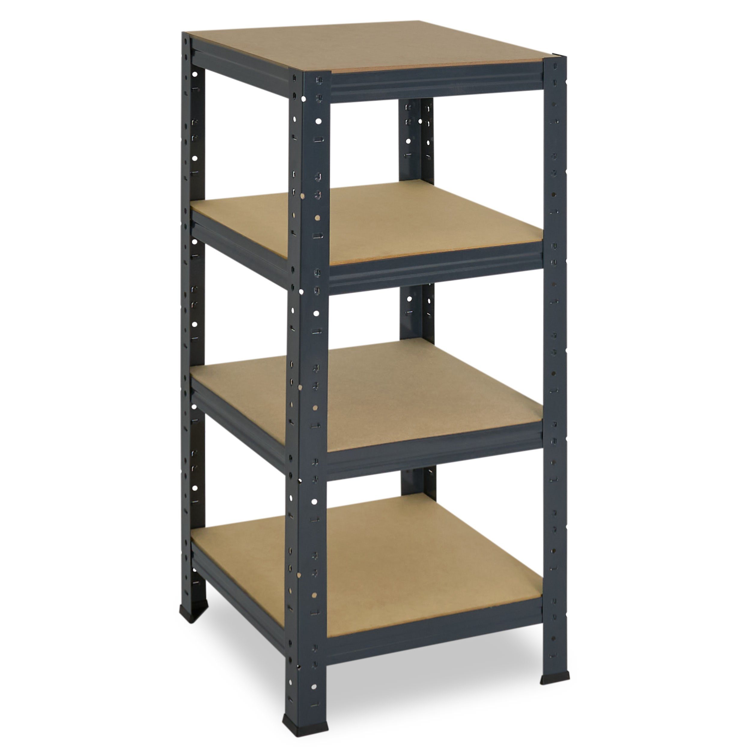 shelfplaza Schwerlastregal HOME, 100x40x40cm anthrazit, 4 Böden, Kellerregal, Garagenregal, Steckregal