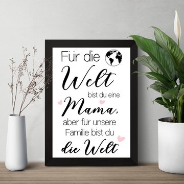 Tigerlino Poster Beste Mama der Welt Muttertag Geburtstag Geschenk Mama Spruch, DIN A4