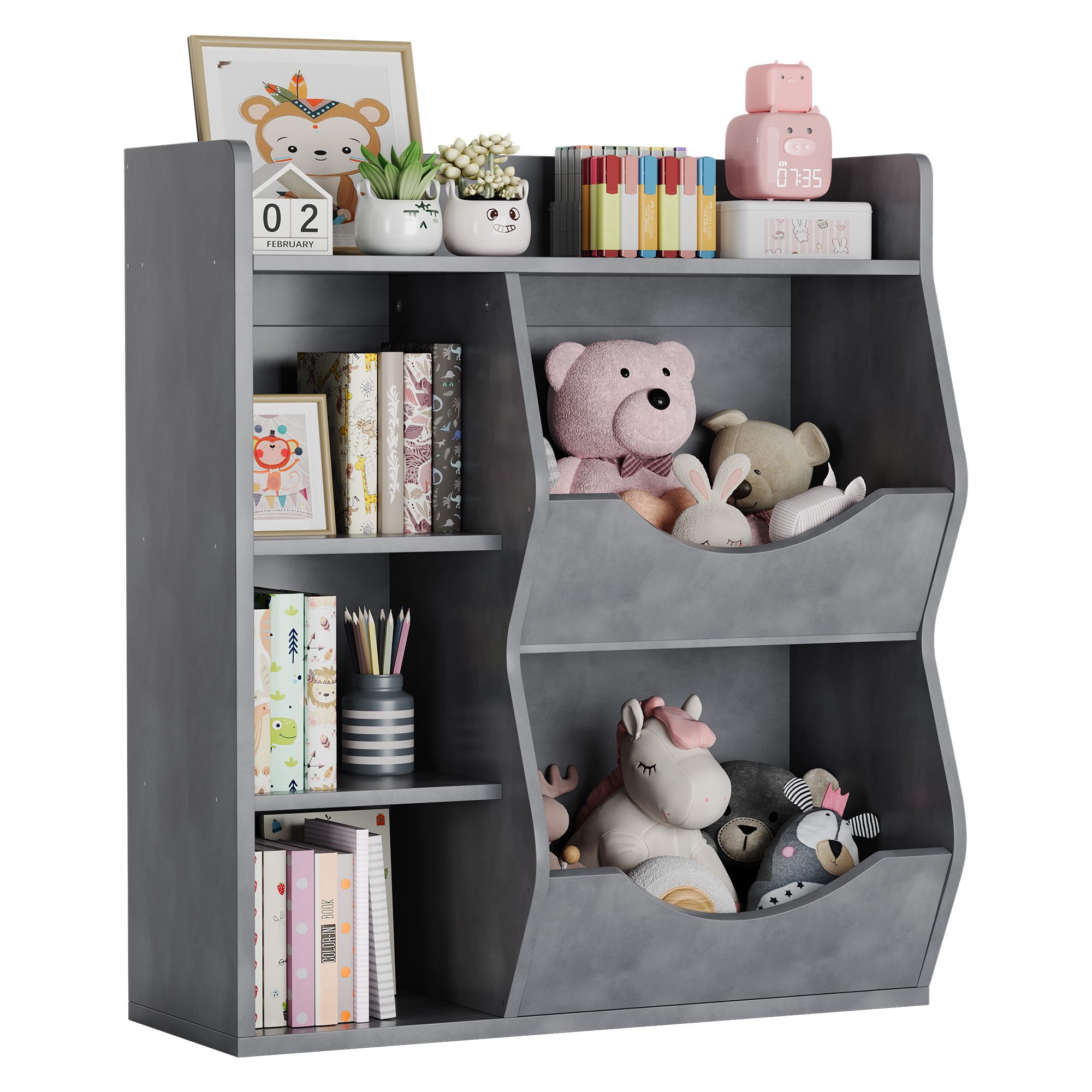 GarveeMore Kinderregal Bücherregal Kinder Spielzeugregal mit günstig online kaufen