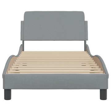 vidaXL Bett Bettgestell mit Kopfteil Hellgrau 80x200 cm Stoff