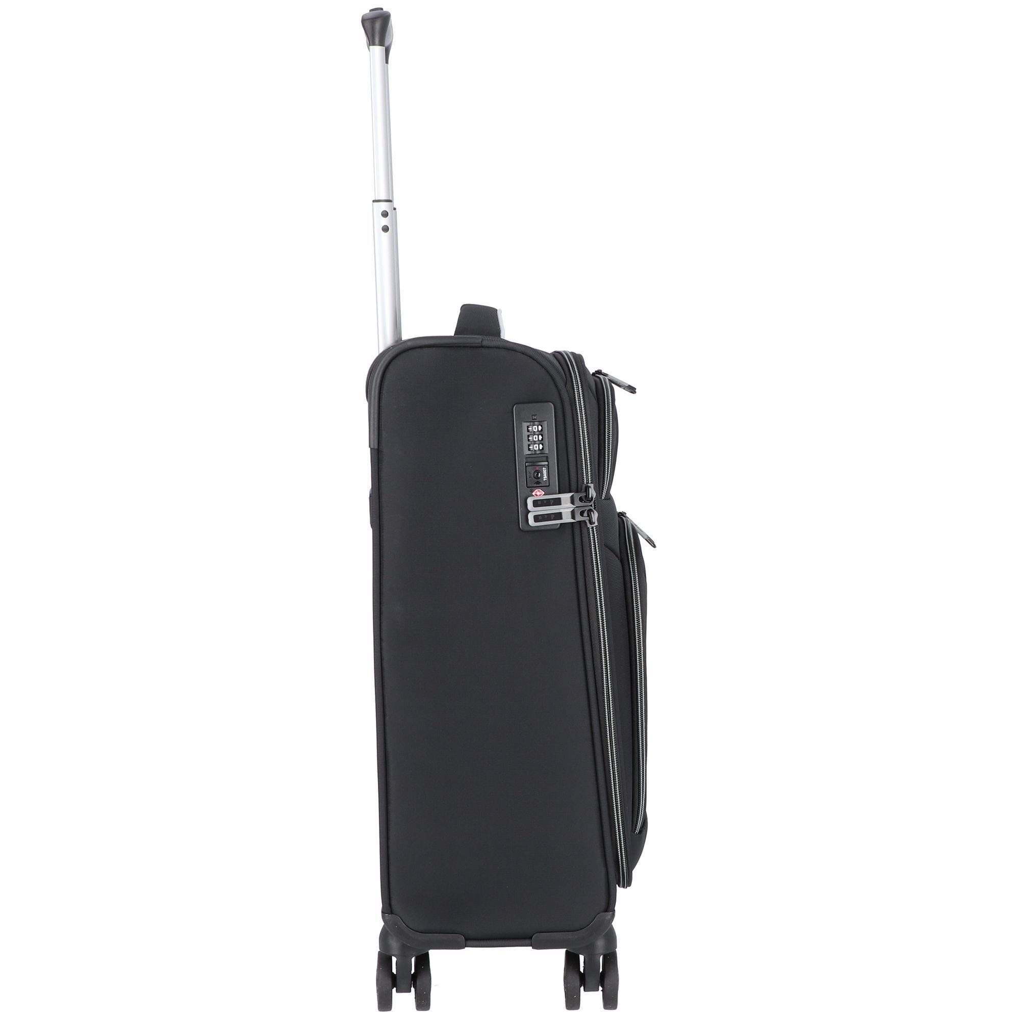 D&N Handgepäck-Trolley Travel Line 9204, 4 Rollen, Polyester
