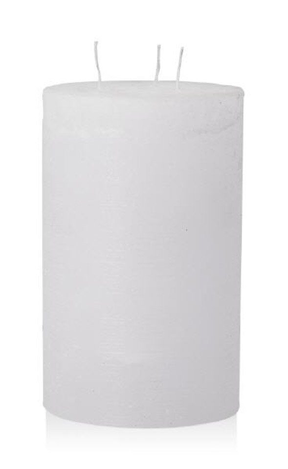 Wiedemann Kerzen Stumpenkerze Indoor-Kerze 3 Docht Weiß 200 x Ø 120 mm