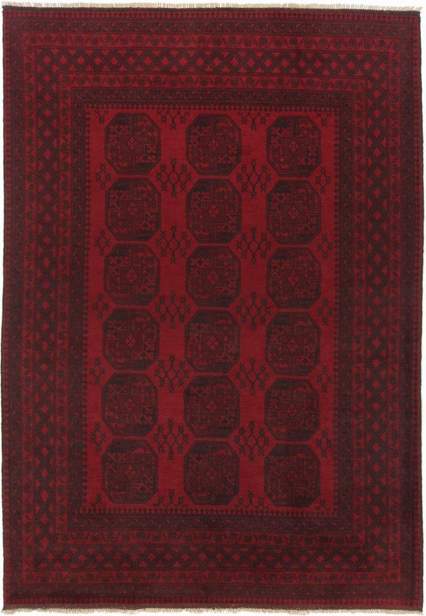 Orientteppich Afghan Höhe: Handgeknüpfter Trading, 207x294 mm 6 rechteckig, Orientteppich, Nain Akhche