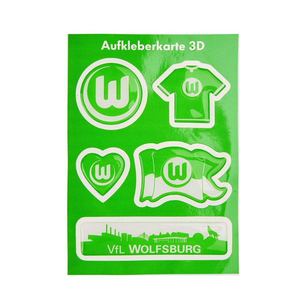VfL Wolfsburg Aufkleber VfL Wolfsburg Aufkleberkarte 3D