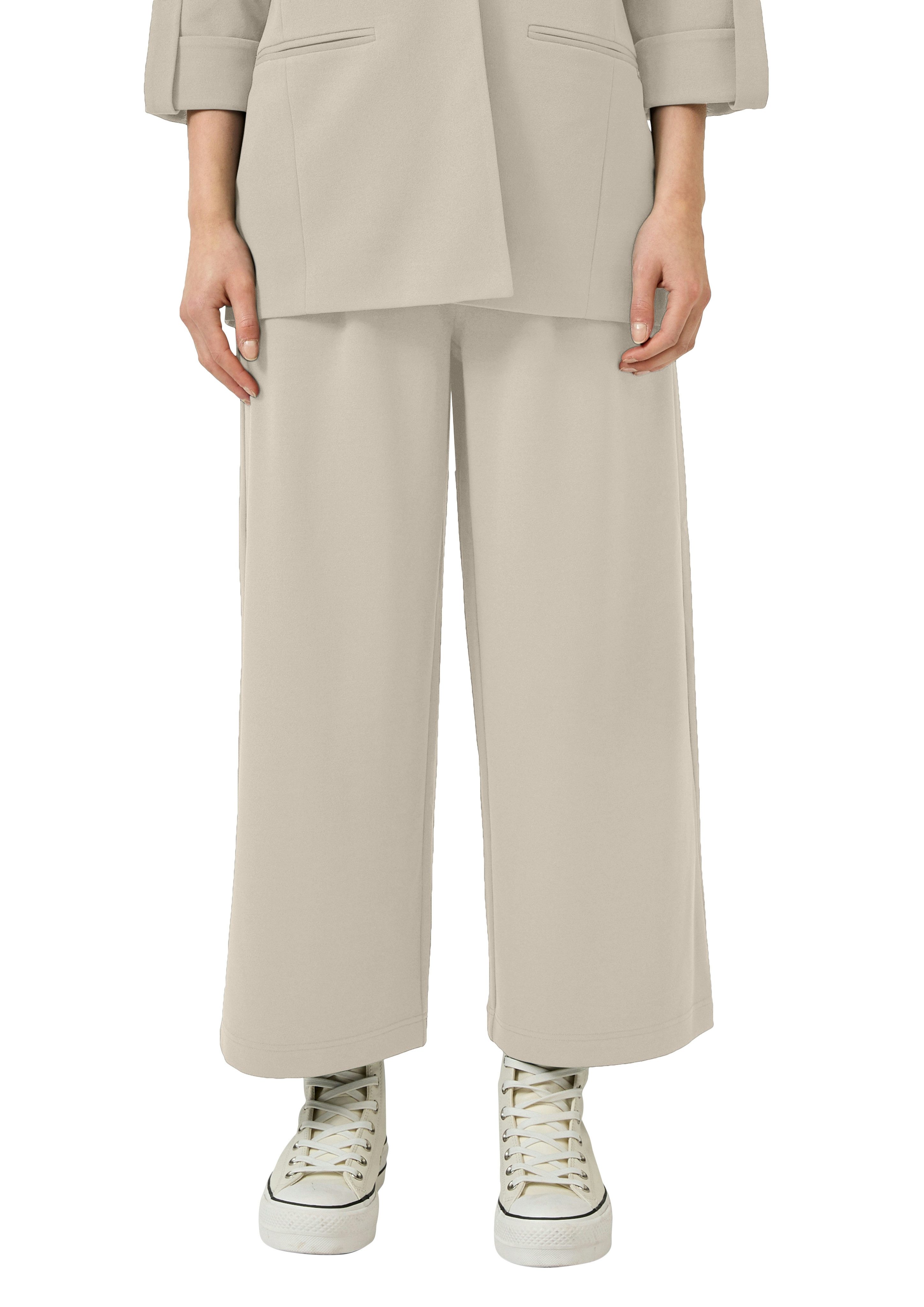 QS Culotte Sommerhose mit Knopf-Design am Gummibund