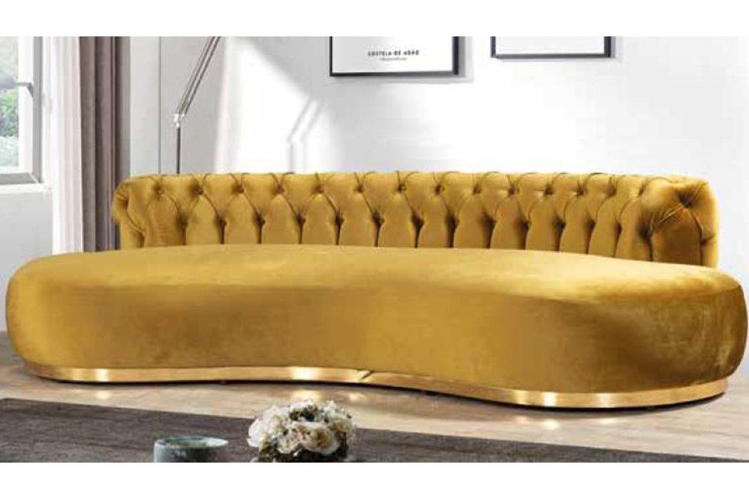 Sofa Sofa, Textil Modern 1 Viersitzer JVmoebel Holz Chesterfield Teile, Metall Wohnzimmer