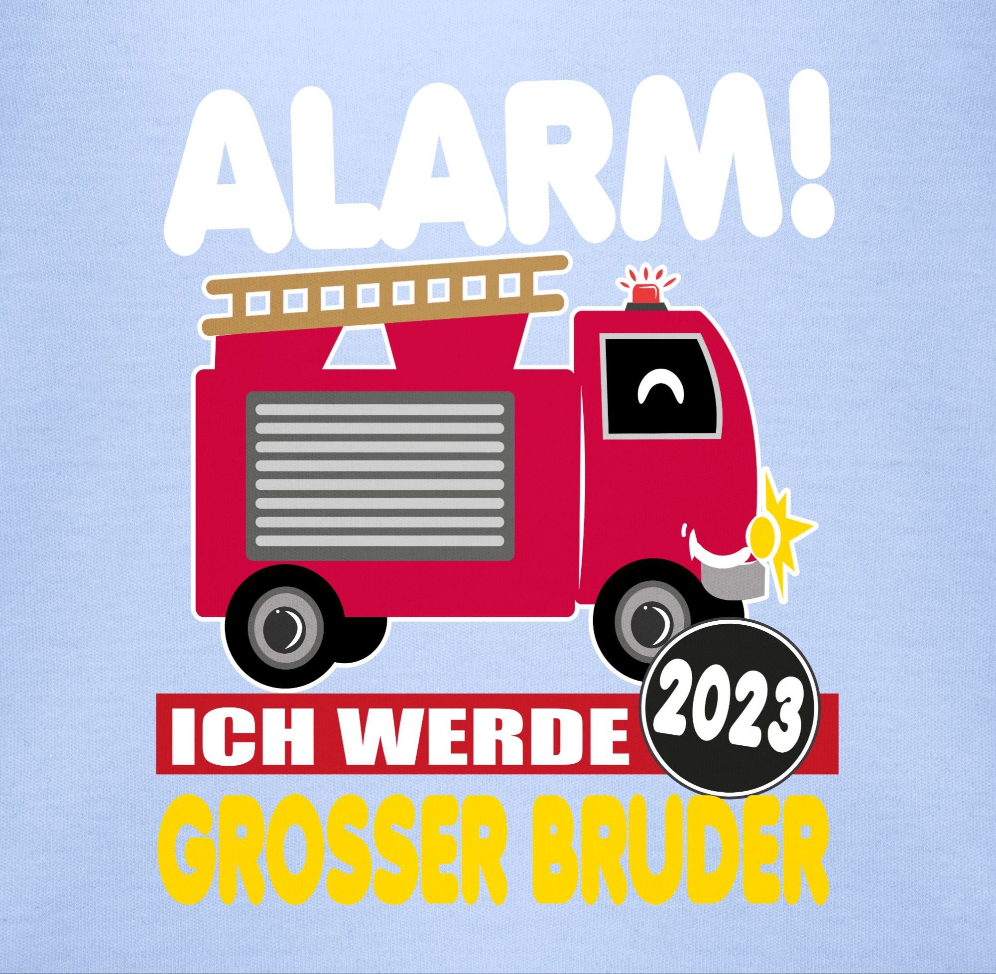 T-Shirt Großer Großer Shirtracer Feuerwehrauto Bruder 2 Babyblau 2023 Bruder