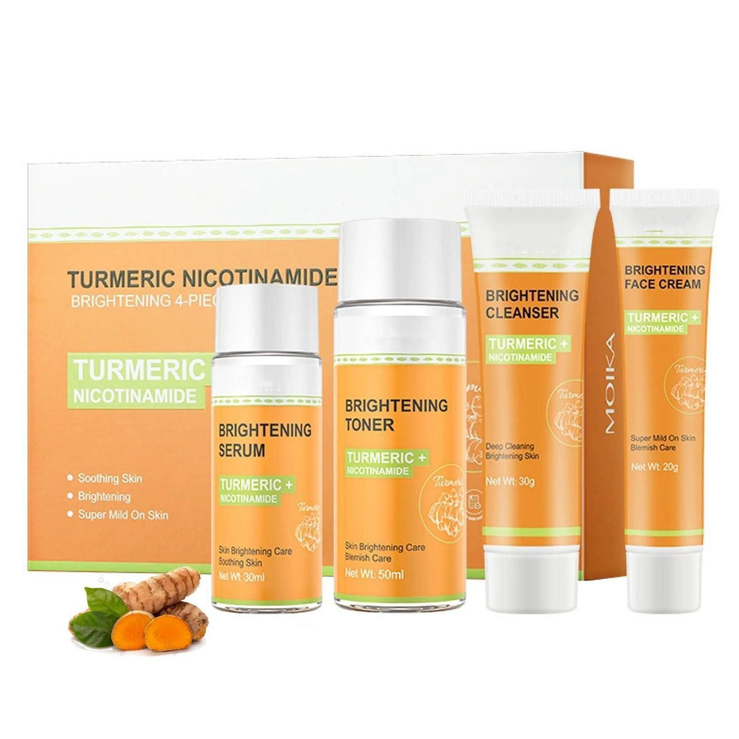 LuxusKollektion Hautpflege-Set Kurkuma Hautpflege Set, 4-teilig Geschenkset