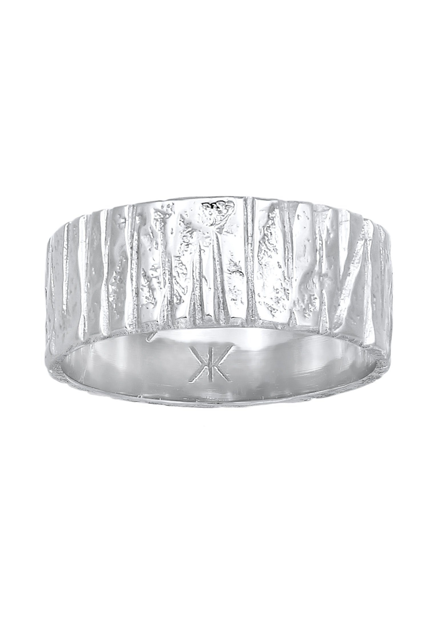 Kuzzoi Silberring Bandring Breit Struktur Gehämmert 925 Silber günstig online kaufen