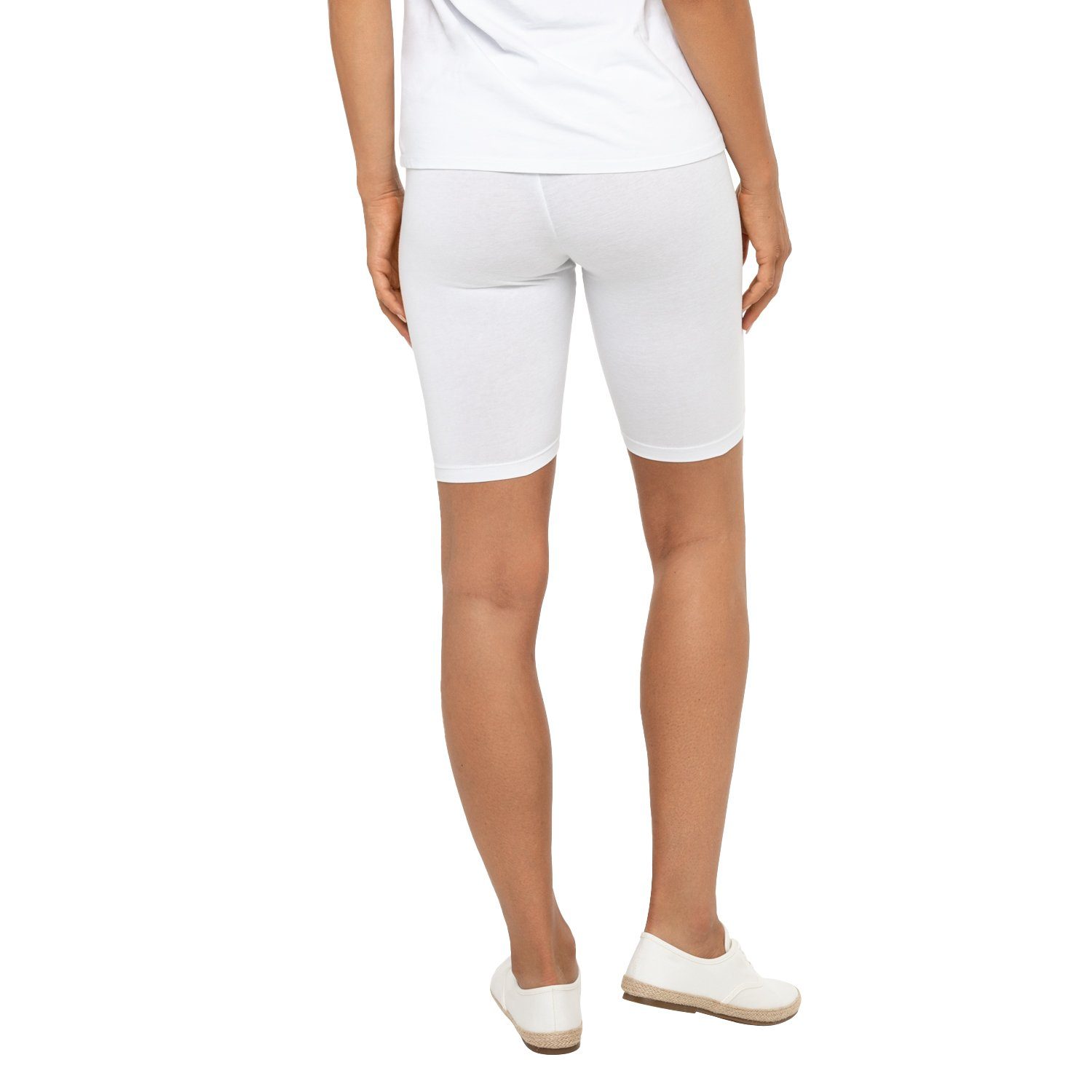 celodoro Shorts Damen Kurzleggings Stretch-Jersey Radlerhose aus Baumwolle
