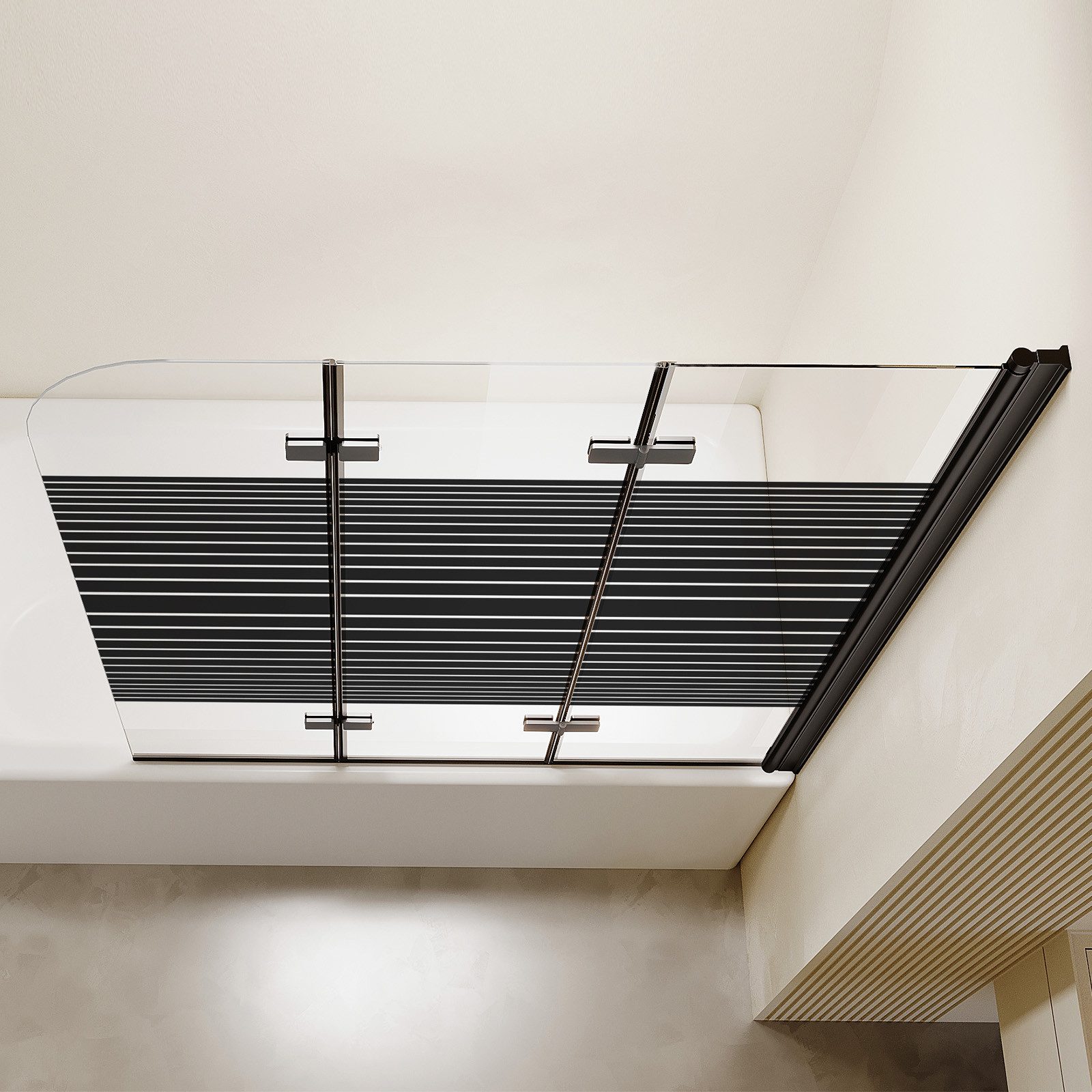 AmuseVera Badewannenfaltwand Duschwand für Badewanne Badewannenaufsatz 3 te günstig online kaufen